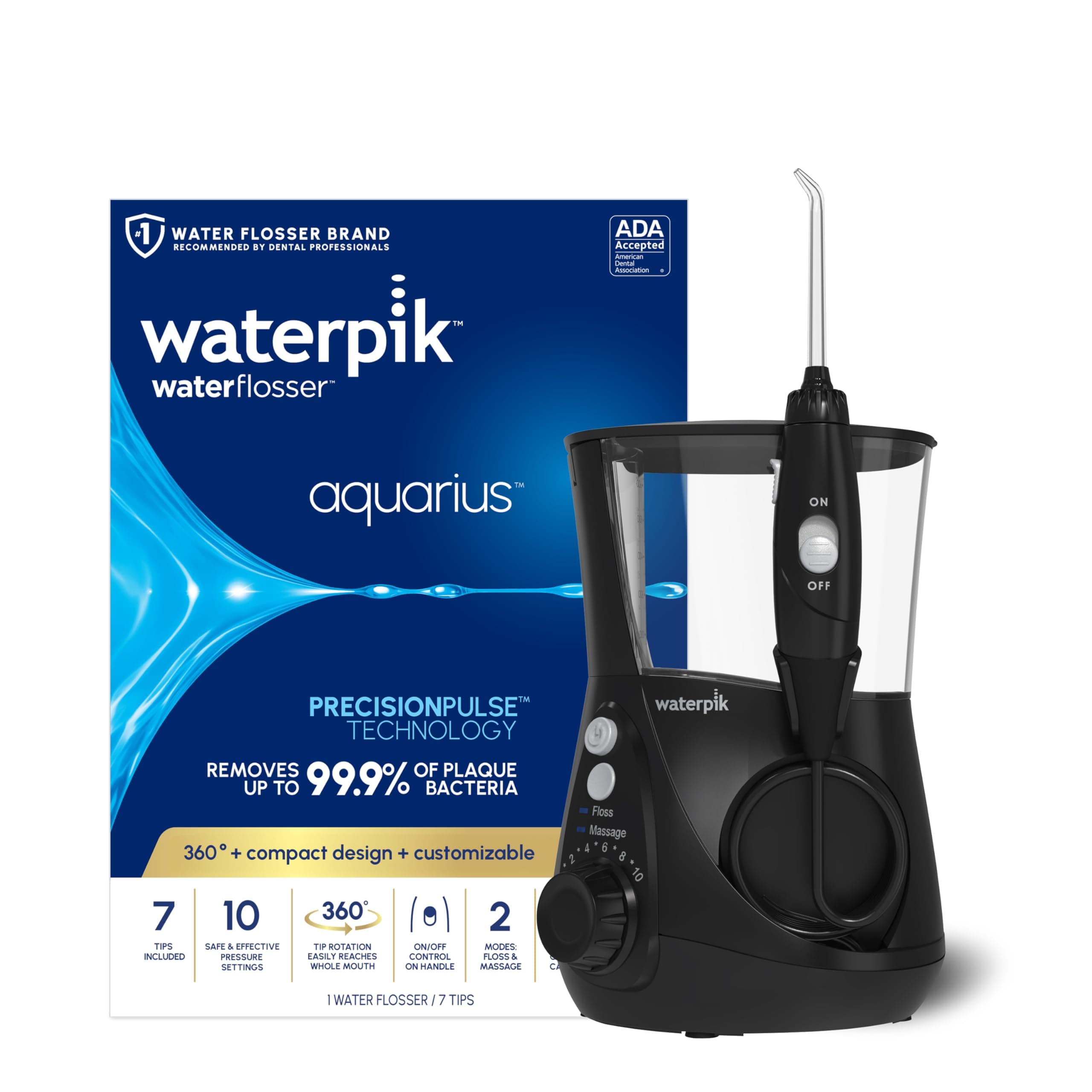 Waterpik Aquarius Water Flosser, Black