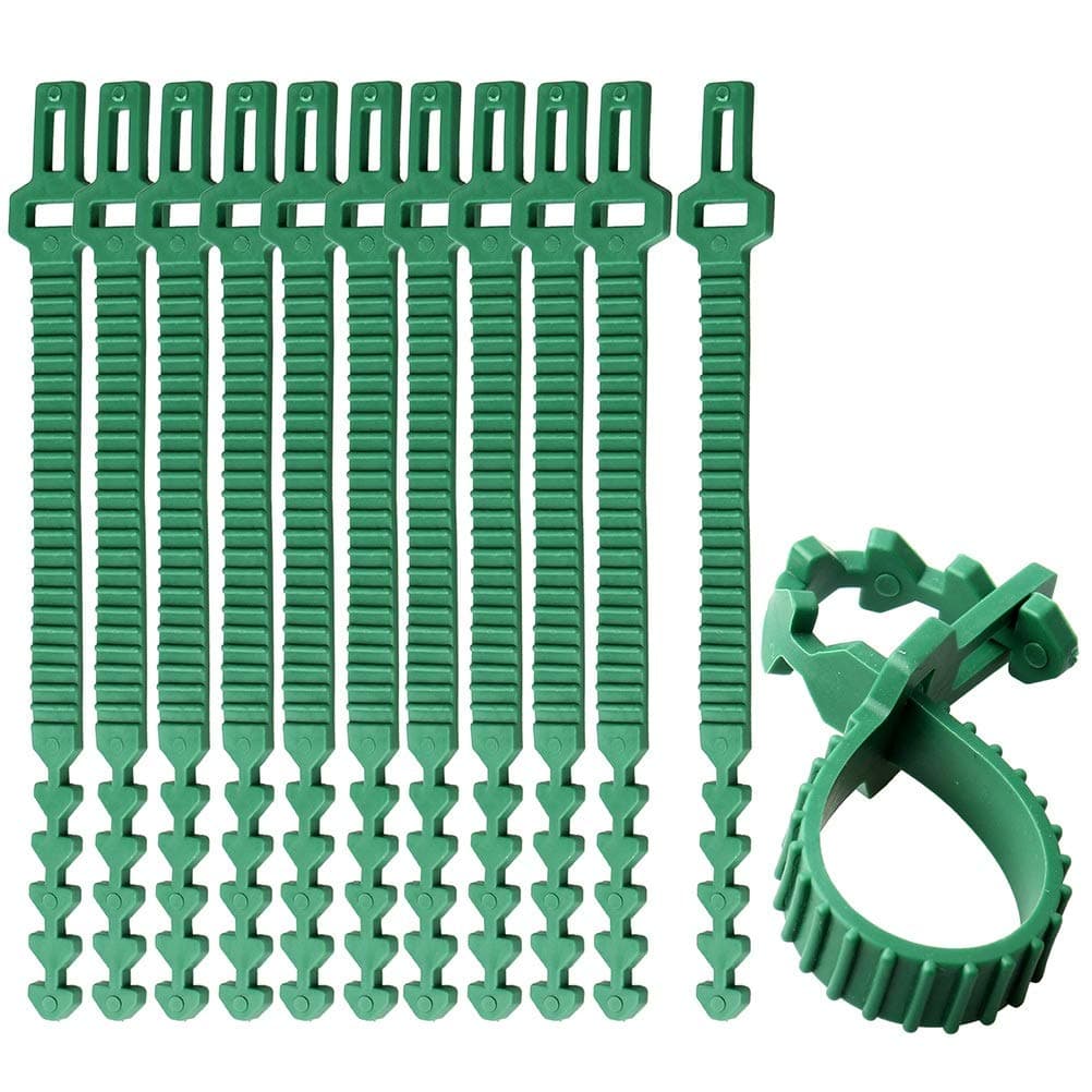 ZHIYE Tree Ties Straps Supports, Heavy Duty Adjustable Interlock Garden Plants Shrub Ties for Shrub Rose Plant Tree Support 12pices 9.4inch