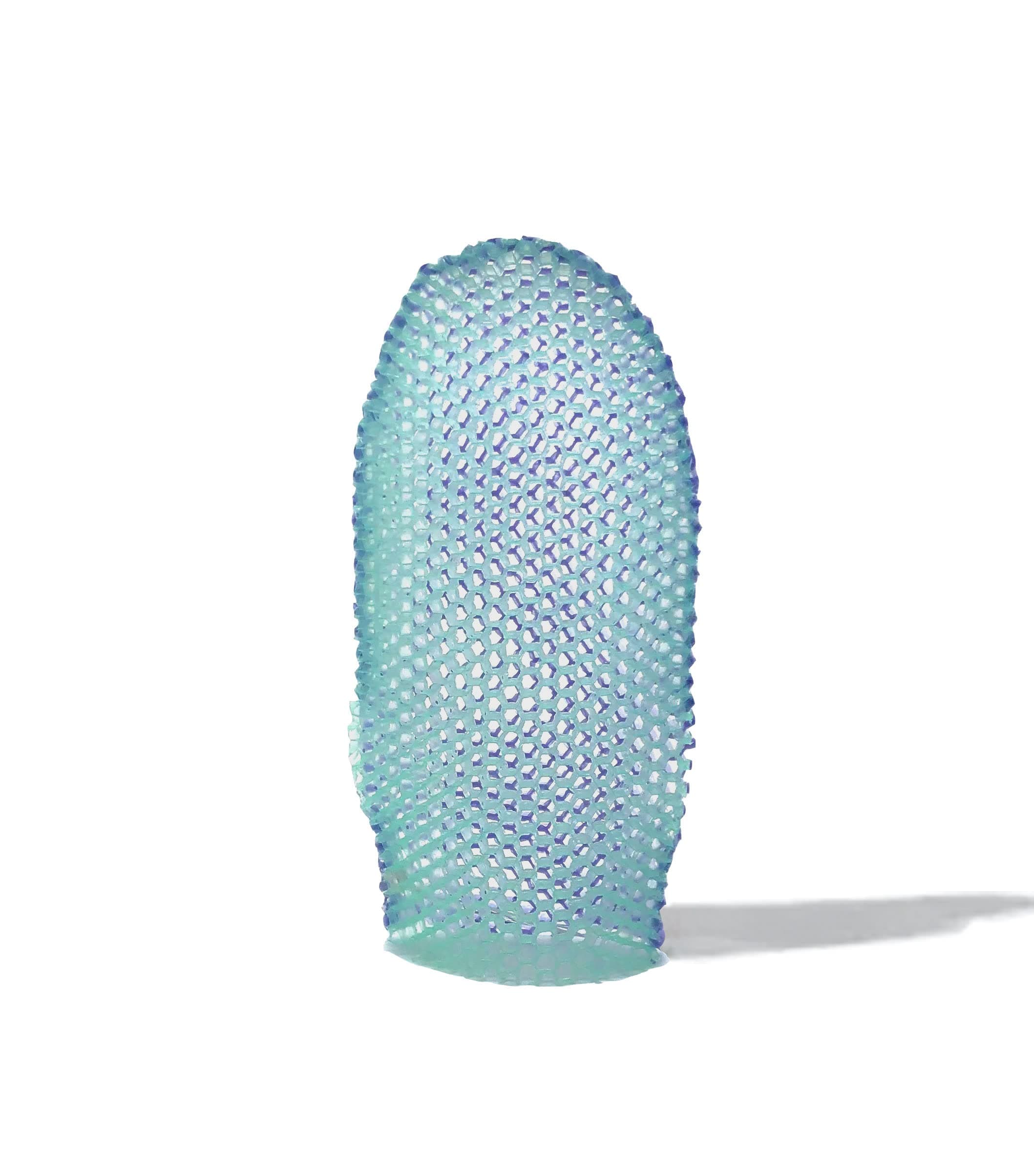 Stimulite Dual-Sided Bath Mitt Lavender side (softer texture) Green side (firmer texture)