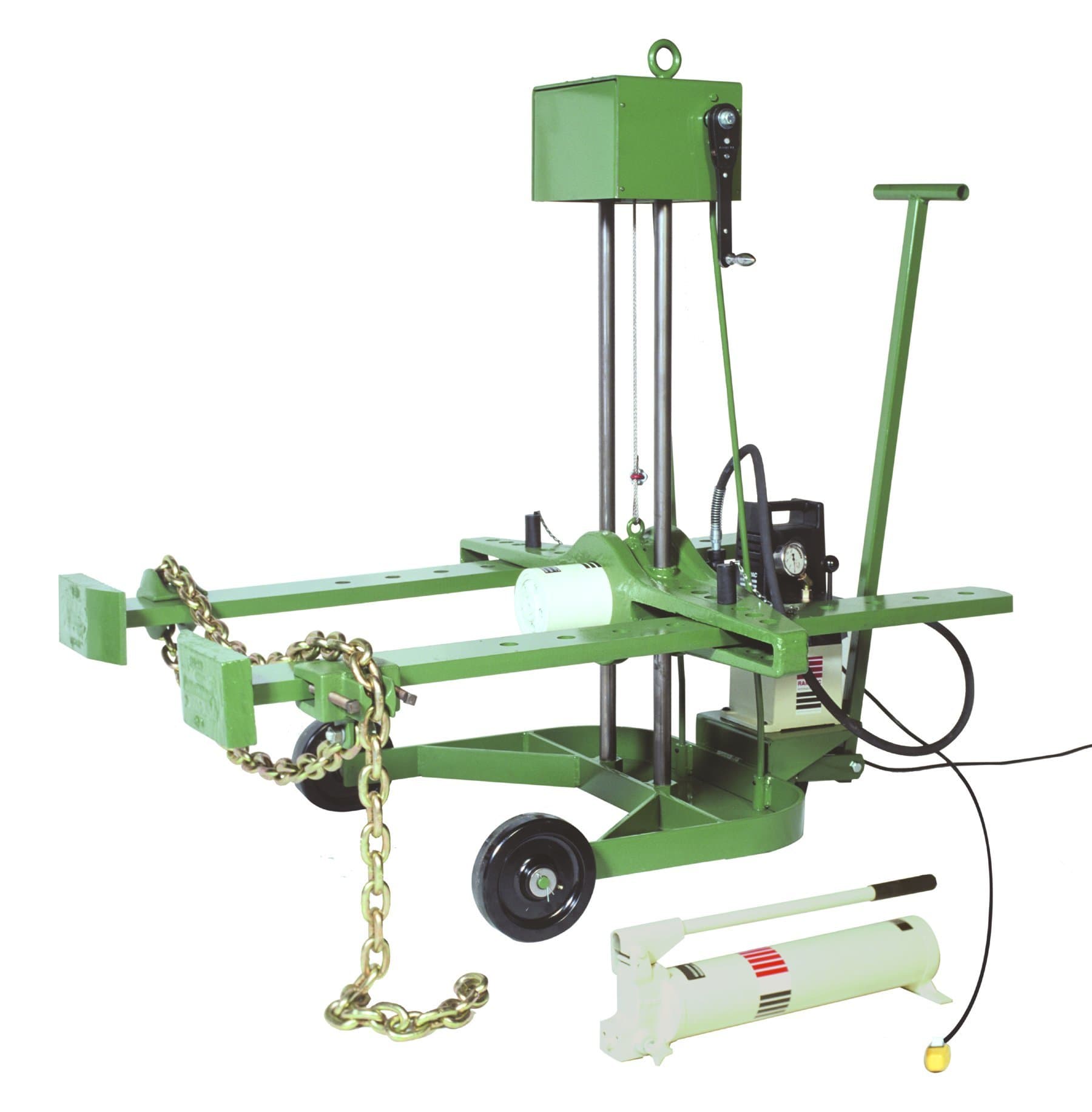 PUL-60 TON-PP 60-Ton Portable Manual Hydraulic Puller, 35" Width, Painted Steel