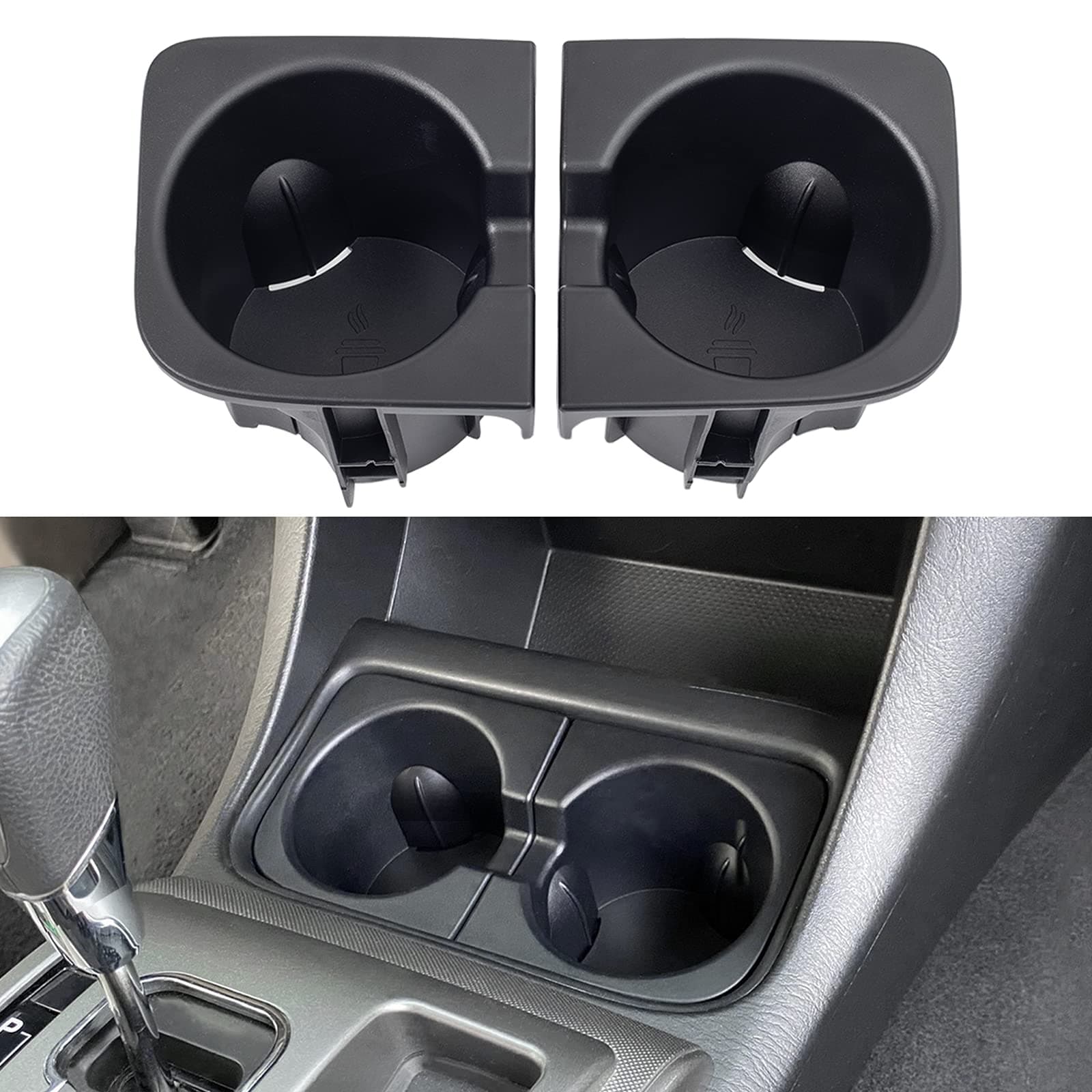 JDMCAR Replacement for Cup Holder Inserts 2005 - 2015 Tacoma Accessories , 2nd Gen Tacoma Durable Cup Holder Inserts (Right + Left) Drink Holder 66991-04012,66992-04012(Upgraded Version)