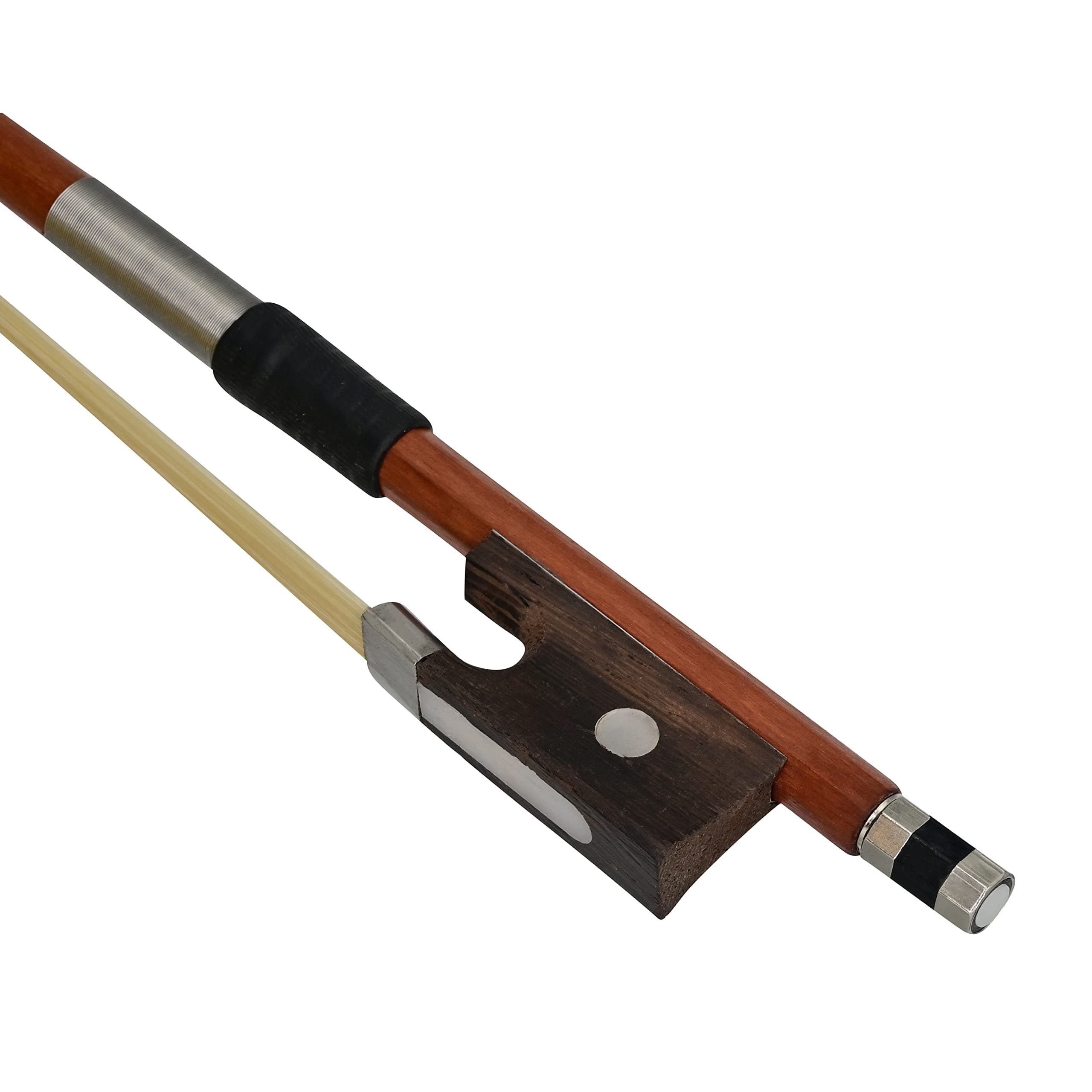 Anton Breton AB-100 4/4 Student Violin Bow - Full-Size Hardwood Bow with Genuine Horsehair, Comfort Grip & Rosewood Frog for Lessons, Practice & Orchestra