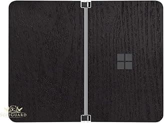SopiGuard Sticker for Surface Duo Phone Edge-to-Edge Precision Vinyl Skin Wrap (Wood Black)