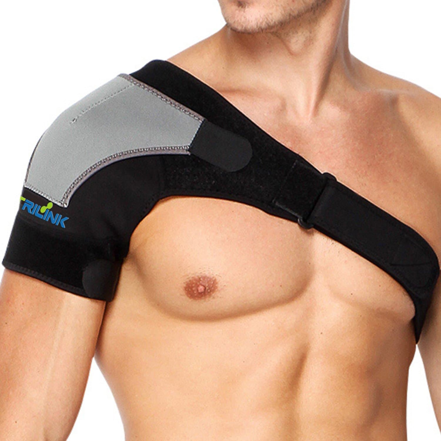 Shoulder Brace - Shoulder Support with Pressure Pad for Rotator Cuff, Shoulder Pain Relief, Dislocated AC Joint, Labrum Tear, Bursitis, Tendinitis - Neoprene Shoulder Compression Sleeve