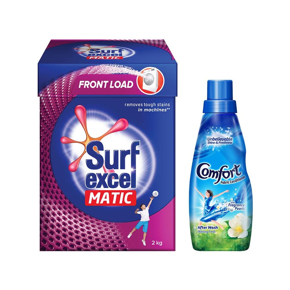 Surf Excel Matic Front Load - 1 kg with Comfort Fabric Conditioner - 400 ml