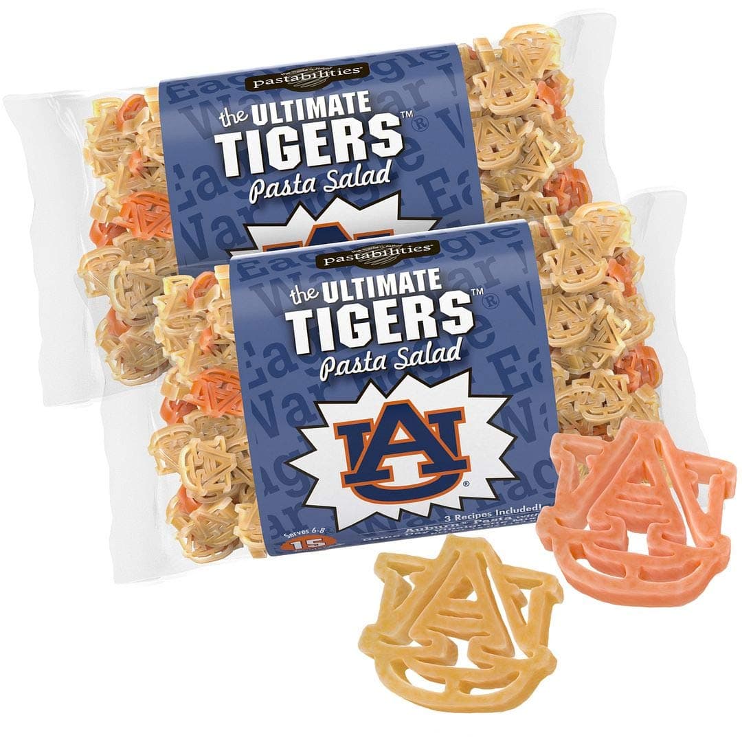 Pastabilities Auburn Tiger War Eagle Shaped Pasta & Salad Dressing Mix with Seasoning (16 oz, 2 Pack)