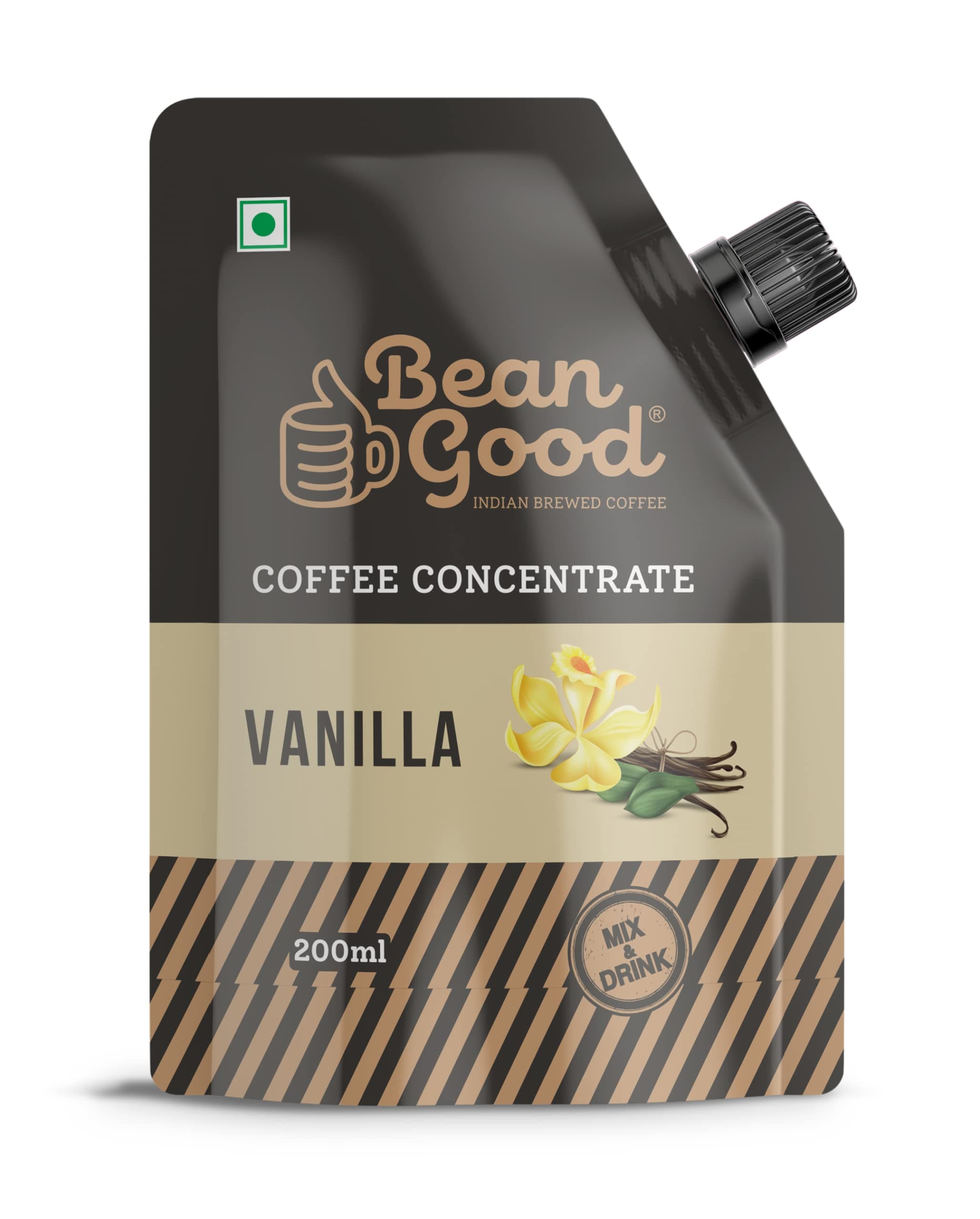 Cold Coffee Concentrate - Vanilla Flavour- Serves 15 Cups – 200ml -100% Pure Coffee - Just Add Cold Milk/Sugar