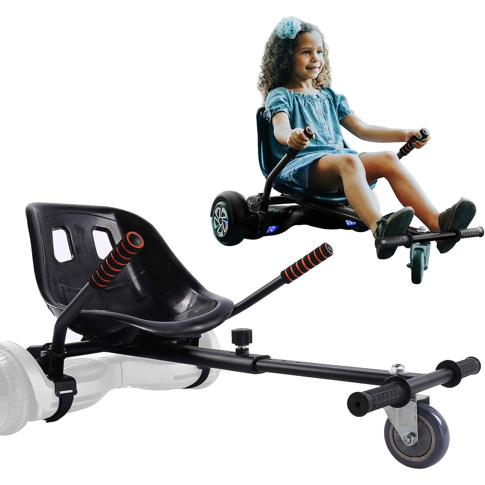 Hoverboard Seat Attachment for 6.5”-10” Hover Board, Buggy Go Kart Conversion Kit, Accessory for Self Balancing Scooter, Hoverboards Go-Cart for Kids or Adults