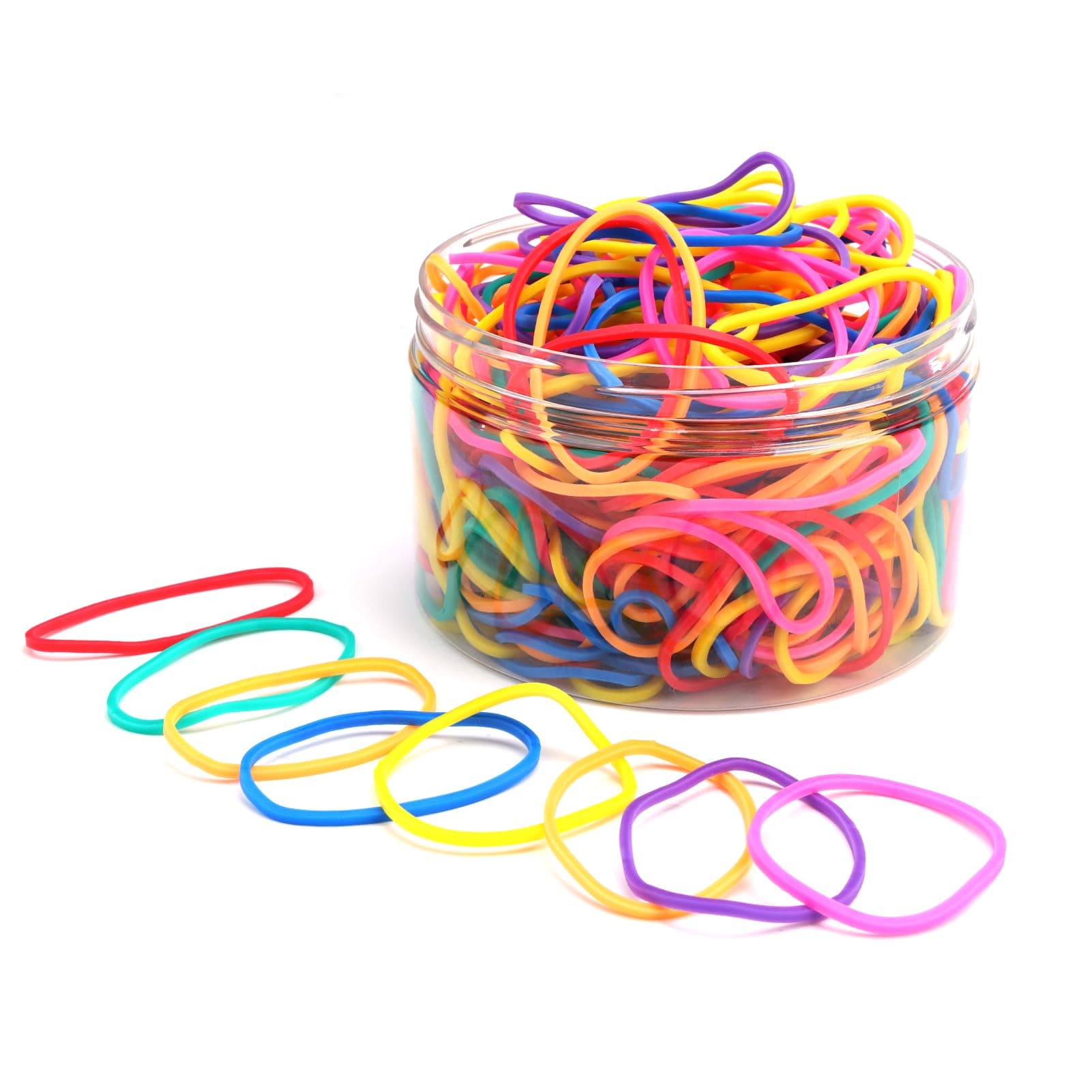 Rubber Bands Coloured Elastic Bands,Thick Strong Rubber Bands Sturdy Thick & Stretchable Assorted Colours for School Home Office Supplies Industrial Crafts DIY 38mm