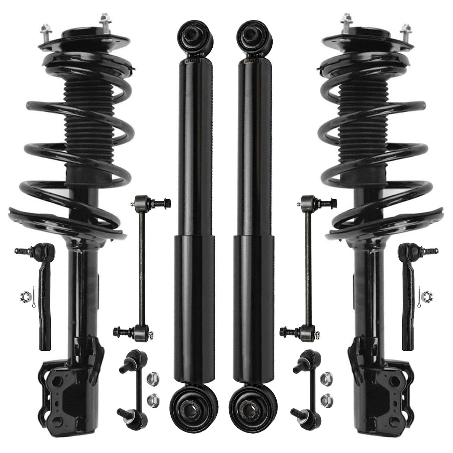 Detroit Axle - Front Coil Spring Struts Rear Shocks Sway Bars Suspension Kit Replacement for 2010-2015 Lexus RX350 RX450h - 10pc Set