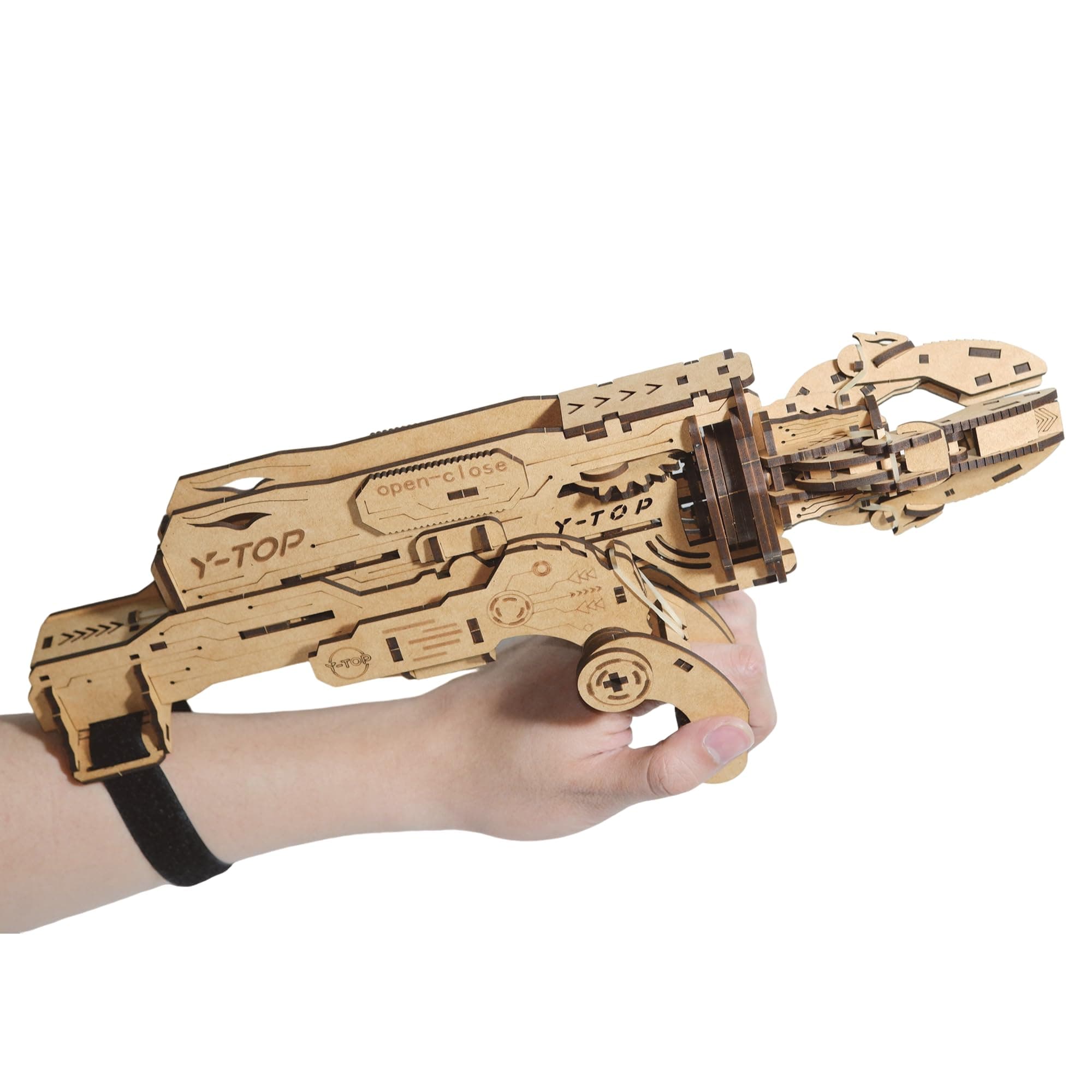 Suerte 3D Wooden Assembled Robotic Arm Mechanical Engineering Kit Cyborg Hand Wooden Building Kits DIY Kits for Adults Men Easter Gifts for Boys Robotic Arm Gift