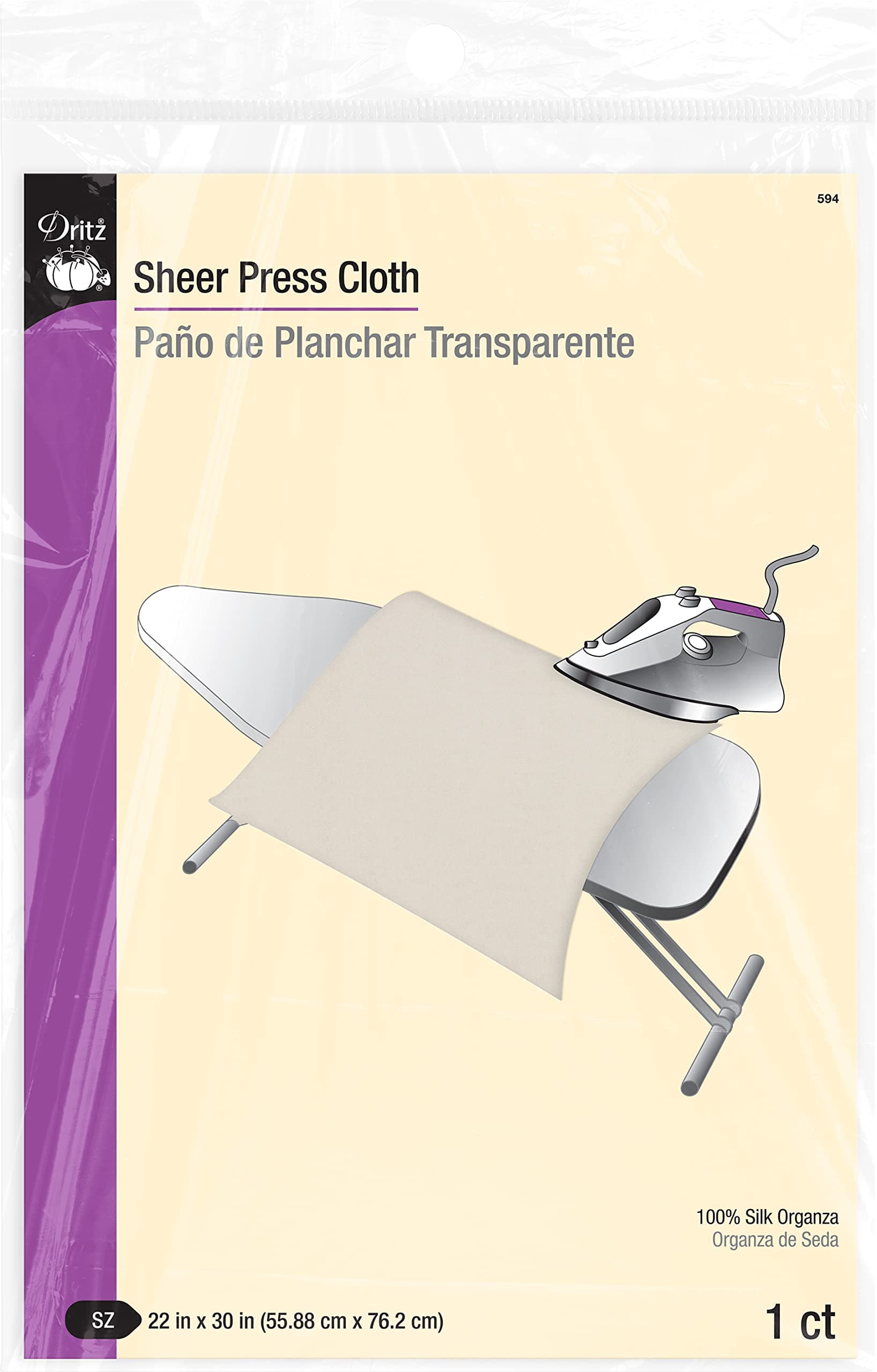 Dritz 594 Sheer Press Cloth, 22 by 30-Inch