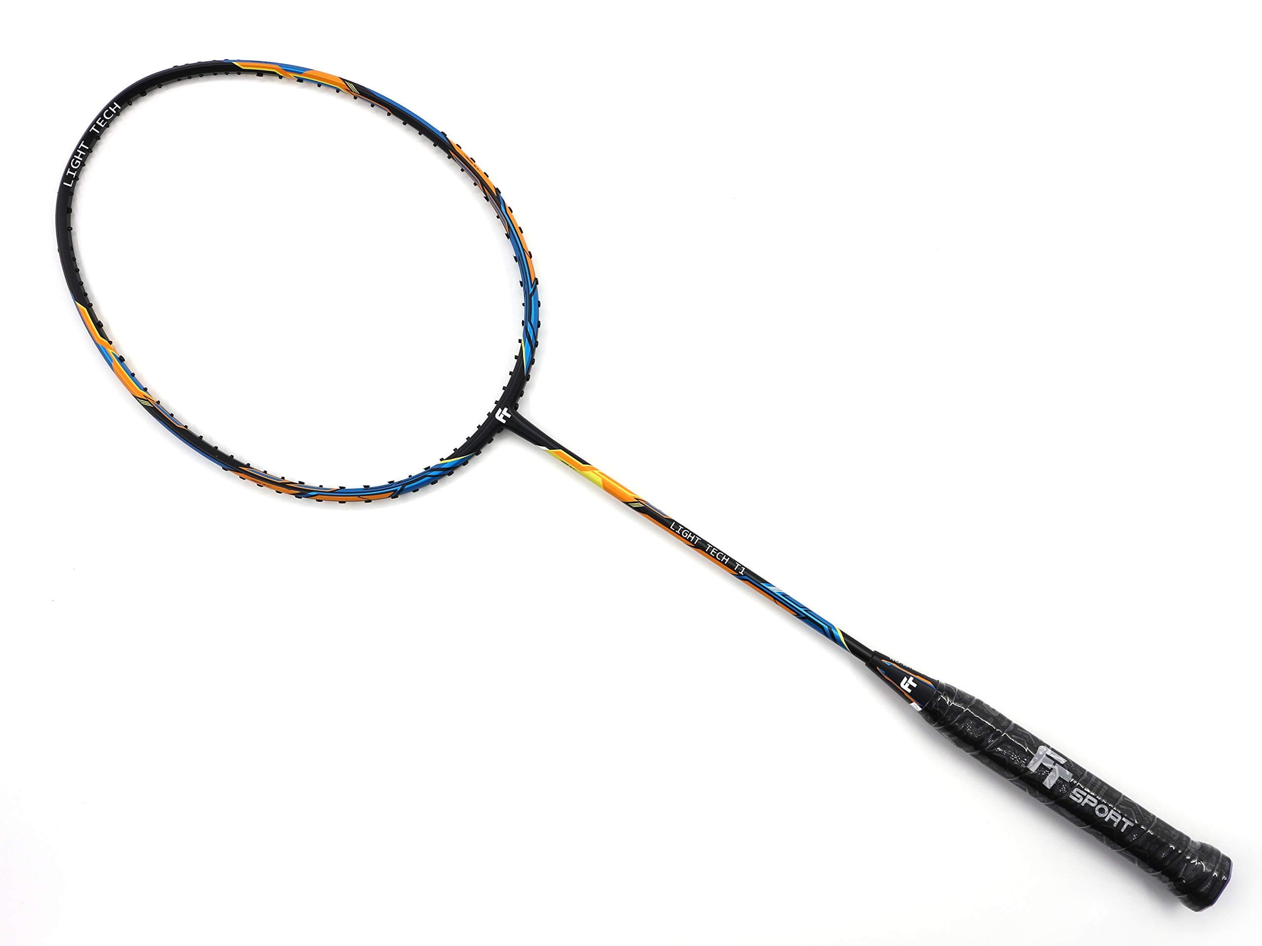 Light Tech T1 Black Blue Yellow Badminton Racket (5U)