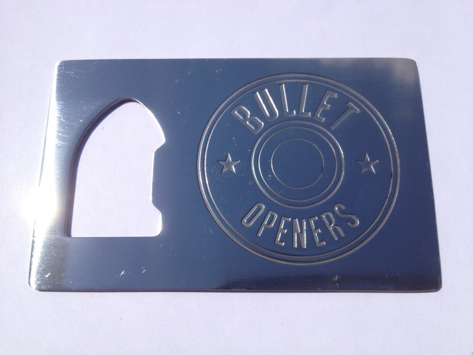 Polished Bullet Credit Card Bottle Cap Opener Small Thin Sized for Wallets