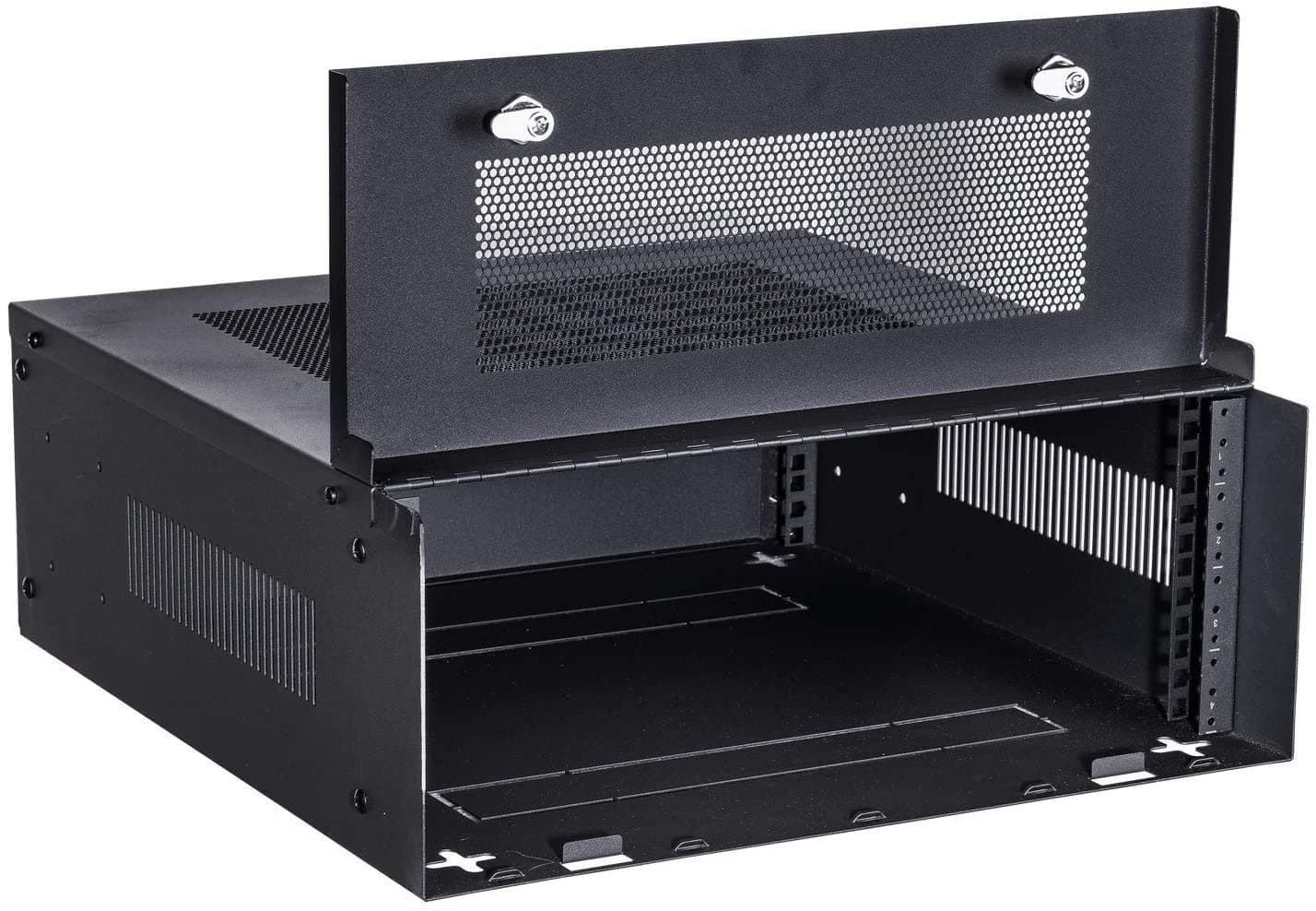 Kenuco Heavy Duty 16 Gauge DVR Security Lockbox (Black Grid 17.5'' x 13.4'' x 7'')