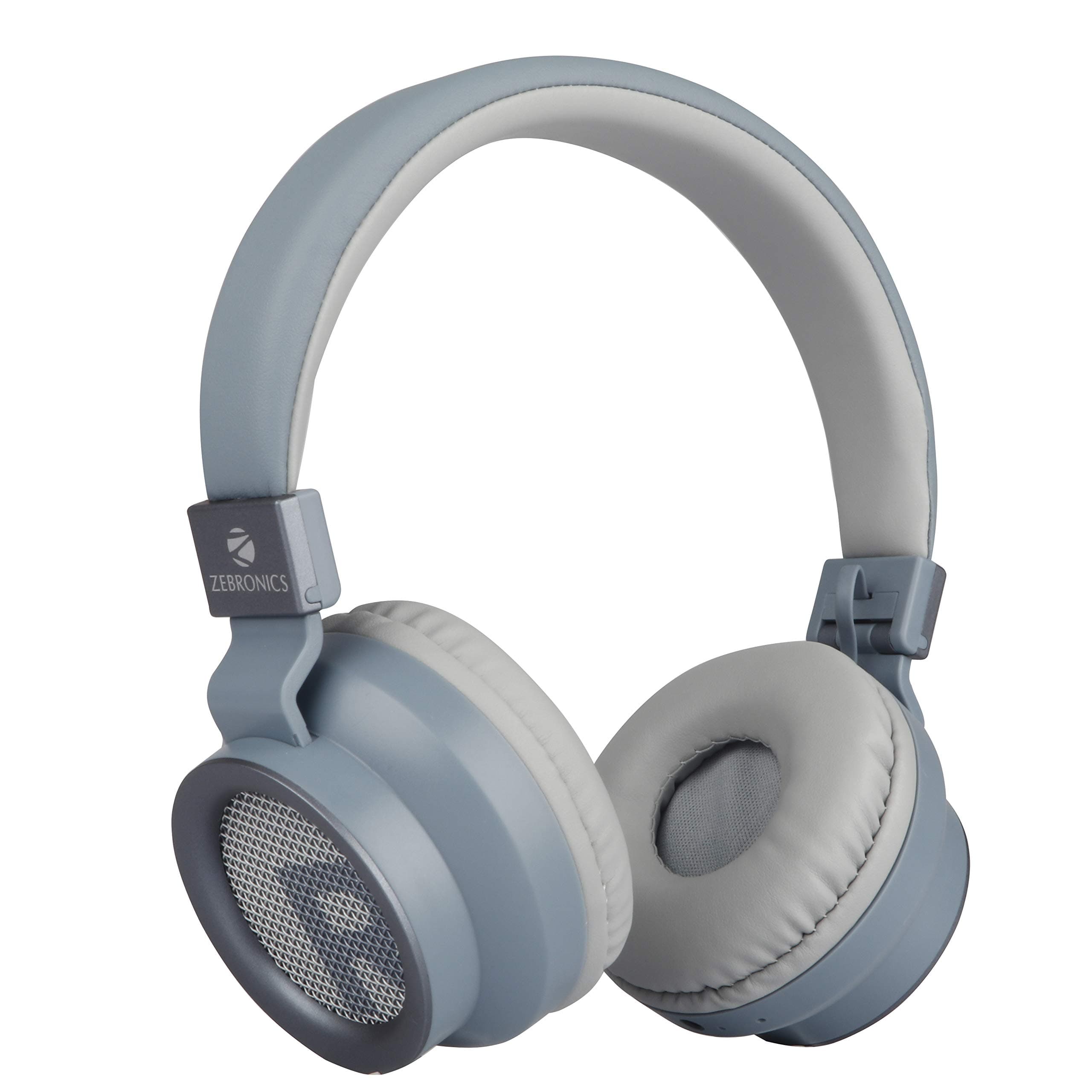 Zeb-Bang Wireless Bluetooth Over The Ear Headphone with Mic and and Playback time 16 hrs (Blue)
