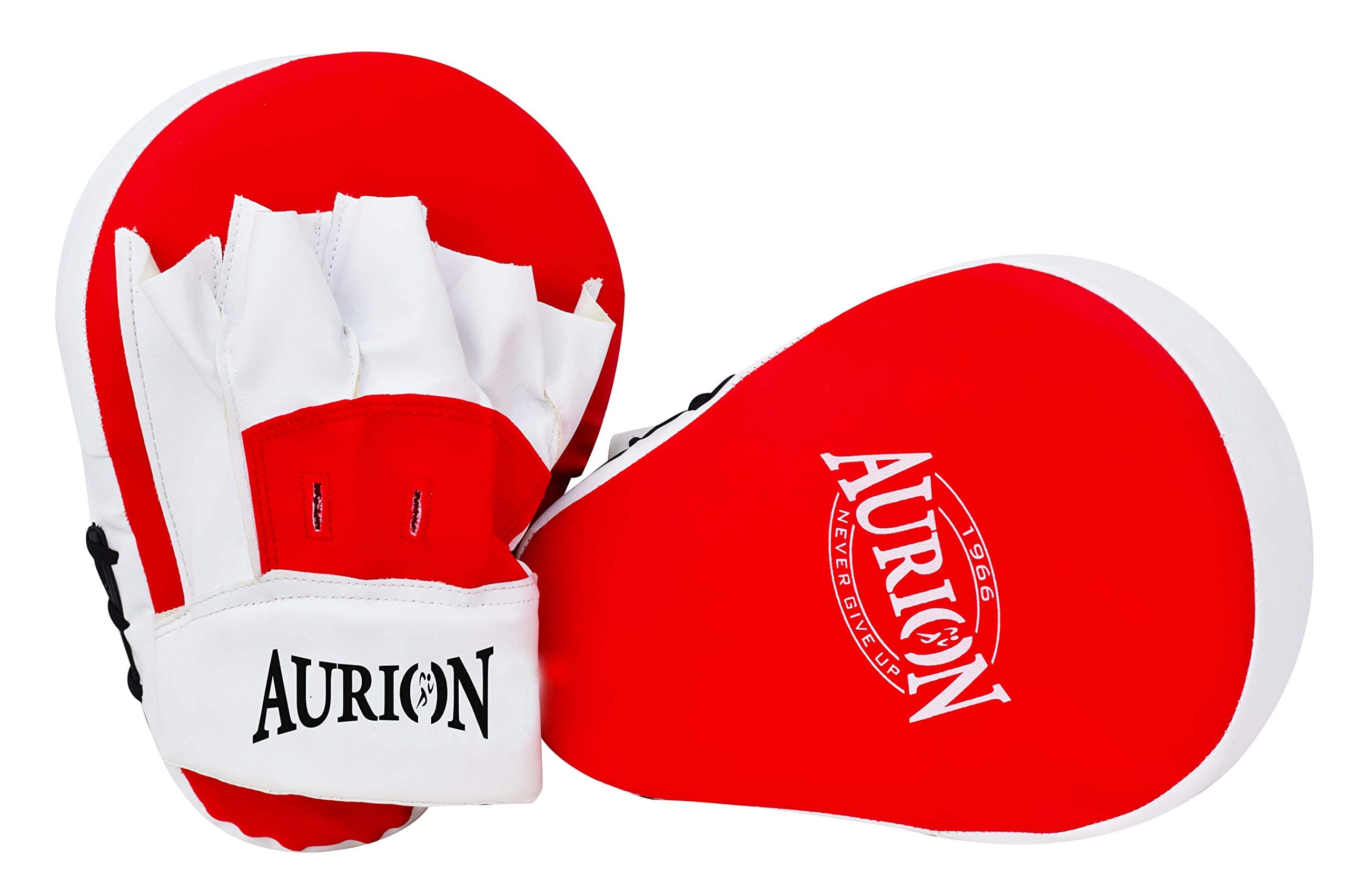 Boxing Pads Focus Curved Maya Hide Leather Hook and Jab Target Hand Pads Great for MMA, Combo Pack