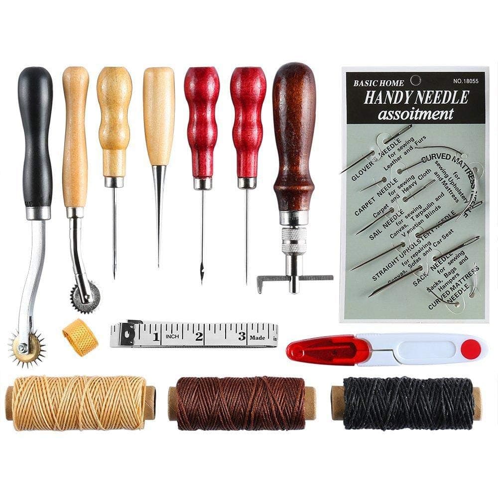 Leather Sewing Tools Kit DIY Hand Craft Leather Grooving Stitch Set