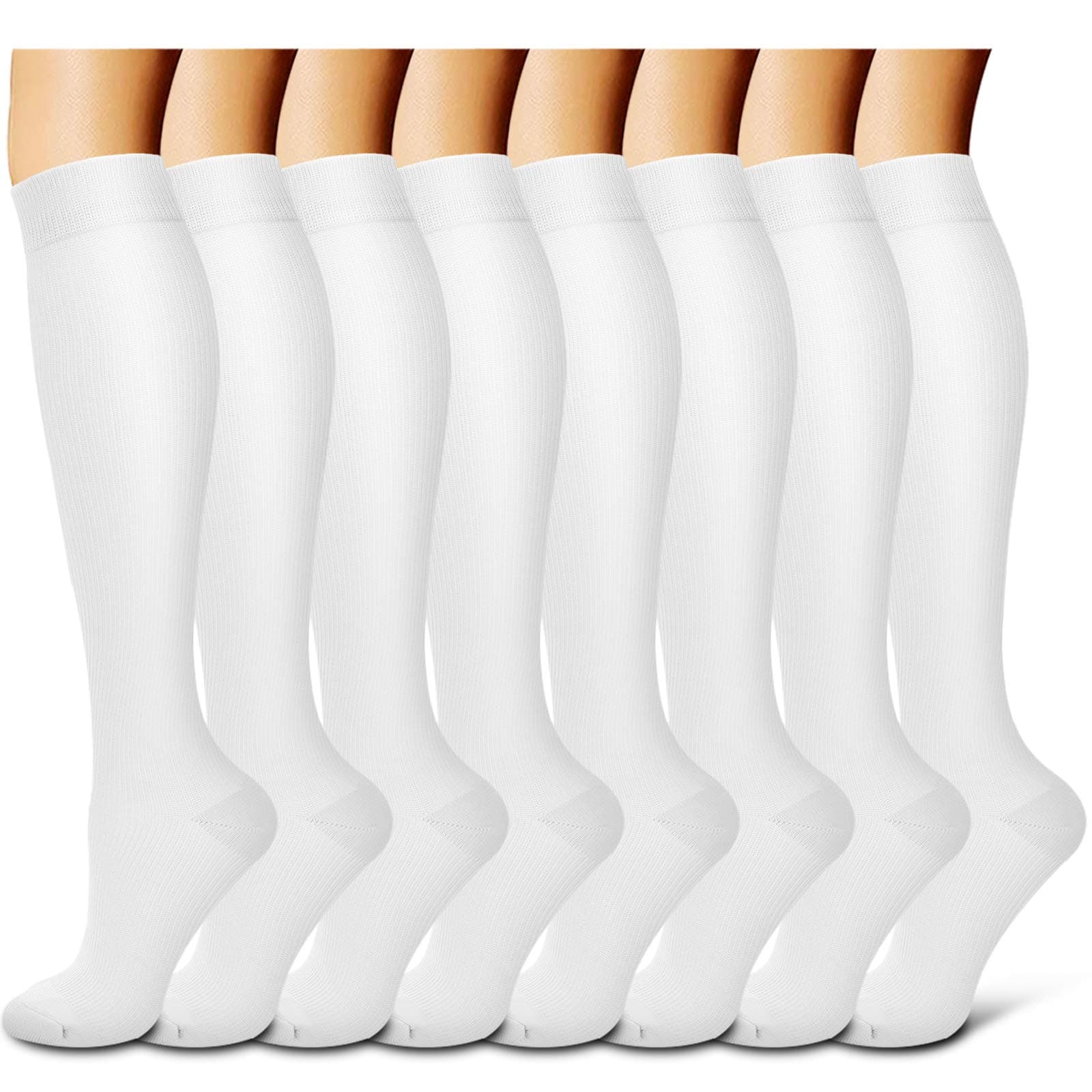 Laite Hebe Compression Socks For Women& Men circulation(8 Pairs),Socks-Best for Running,Sports,Hiking,Flight travel,Pregnancy
