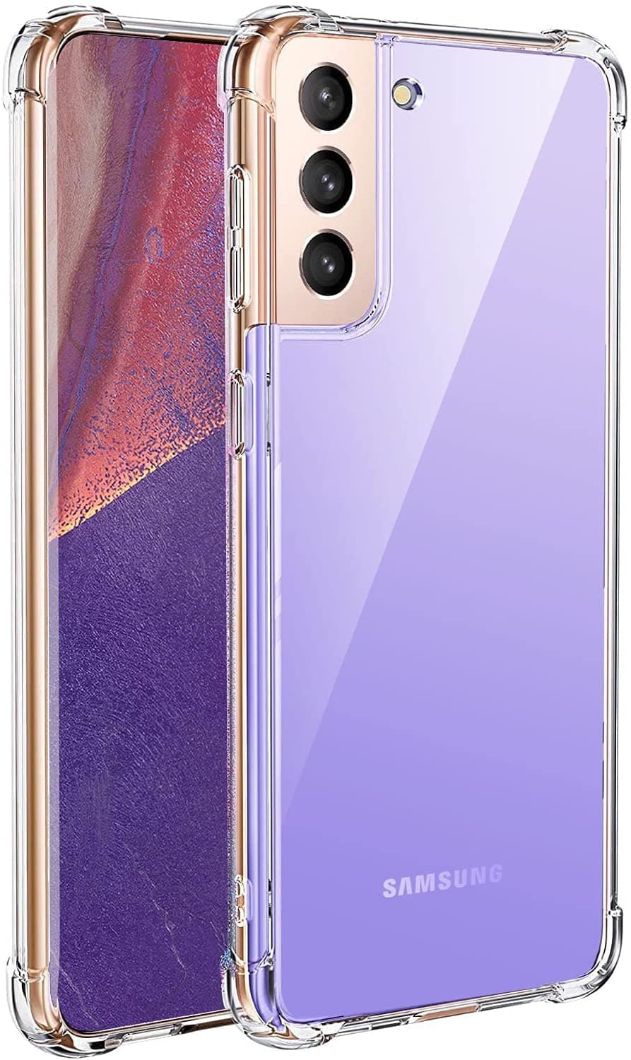 EMODIL Case for Samsung Galaxy S21 Plus Cover Back Clear Air Cushion Soft Silicone Shockproof Anti-Scratch Protective Bumper Shell Corner Samsung Galaxy S21 Plus + ® (Clear)