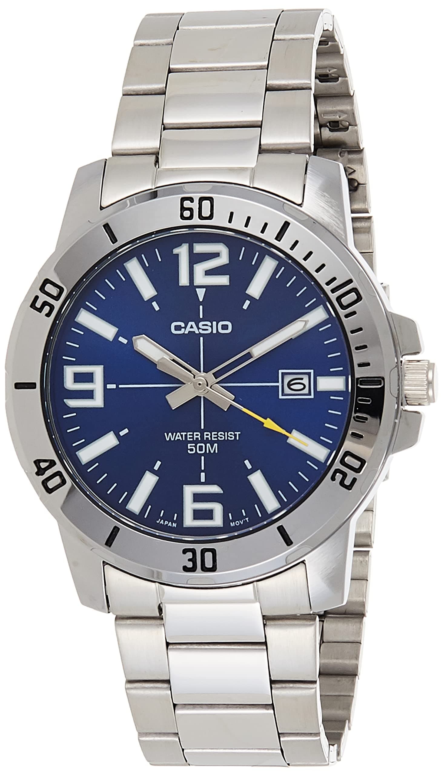 Casio Men's Quartz Watch with Resin Strap, TBA, 5 (Model: MTP-VD01D-2BVCF)