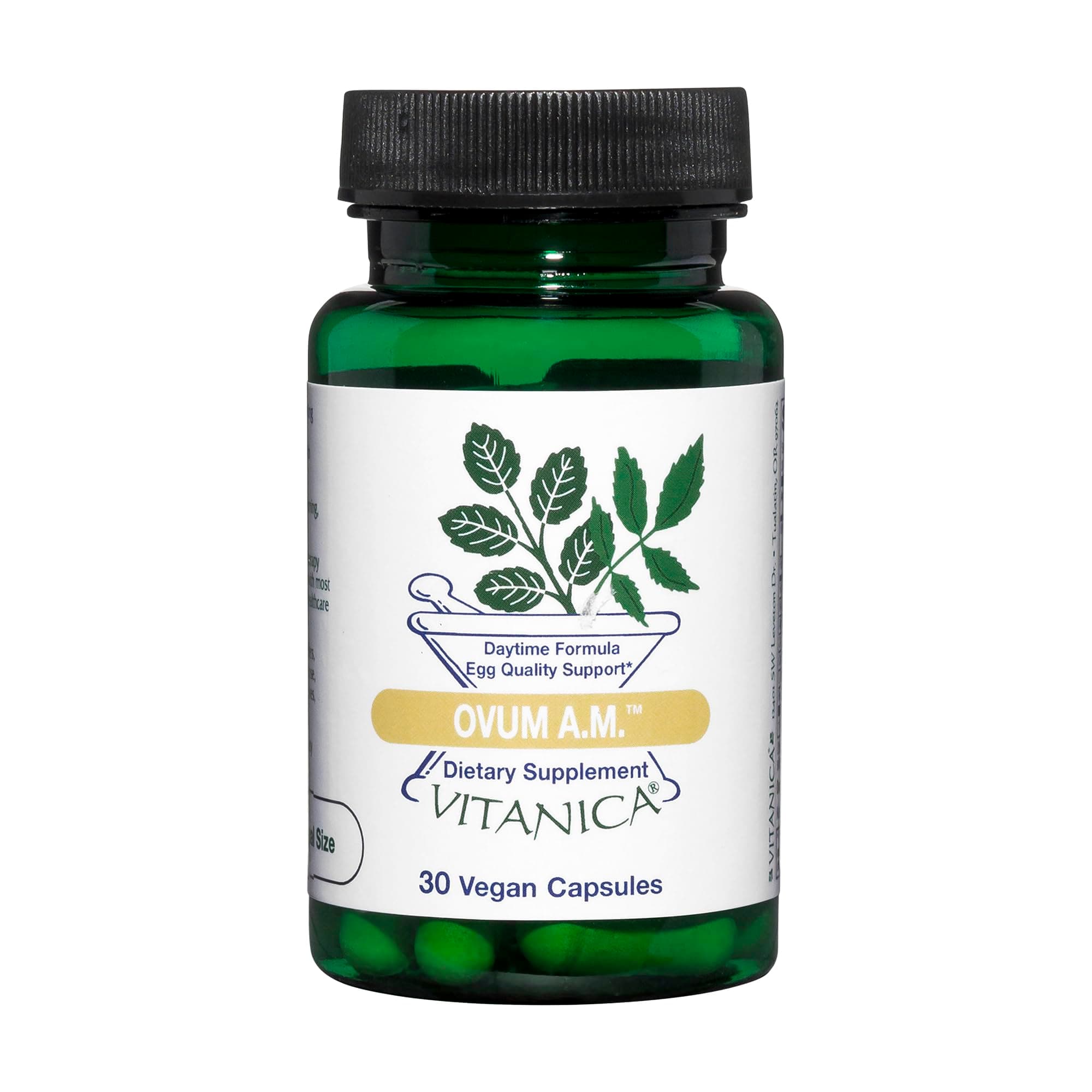Vitanica Ovum A.M. - Egg Quality Support with Vitamin D3, Alpha Lipoic Acid & CoQ10 - Works Best with Ovum P.M. - Herbal Dietary Supplements - Pro Logo - 30 Vegan Caps