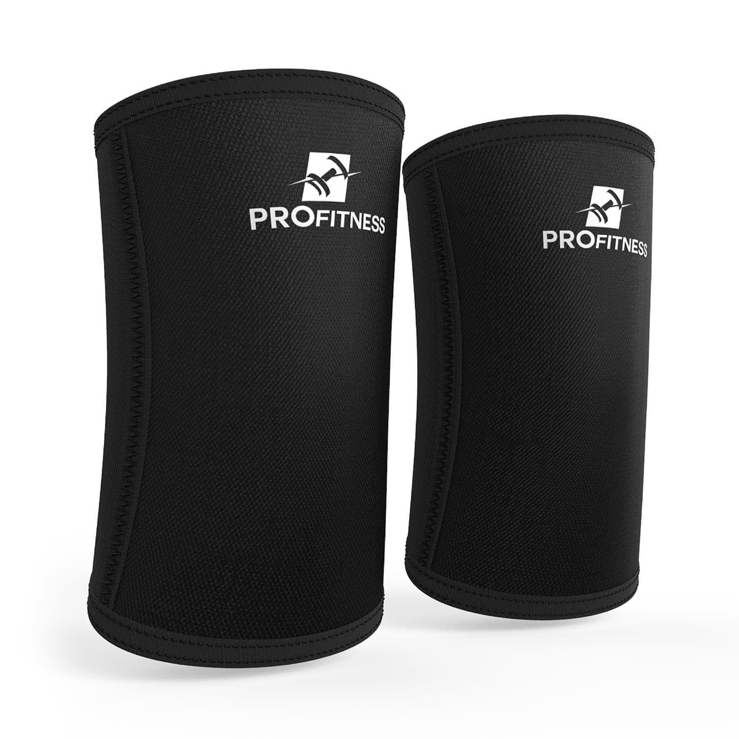 ProFitness Elbow Wraps for Weight Lifting (Black) (Medium, Black)