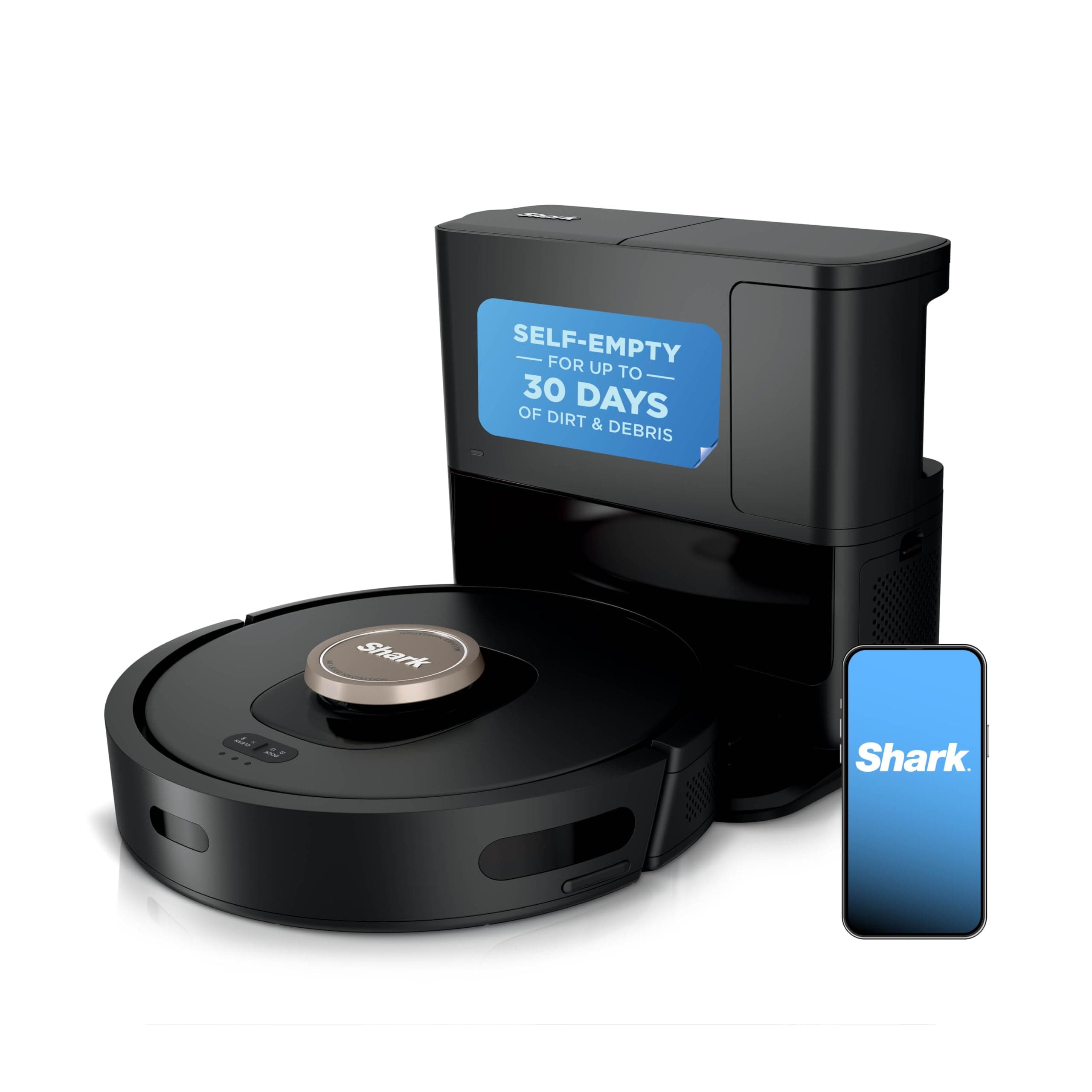 AV2501AE AI Robot Vacuum with XL HEPA Self-Empty Base, Bagless, 60-Day Capacity, LIDAR Navigation, Perfect for Pet Hair, Compatible with Alexa, Wi-Fi Connected, Carpet & Hard Floor, Black