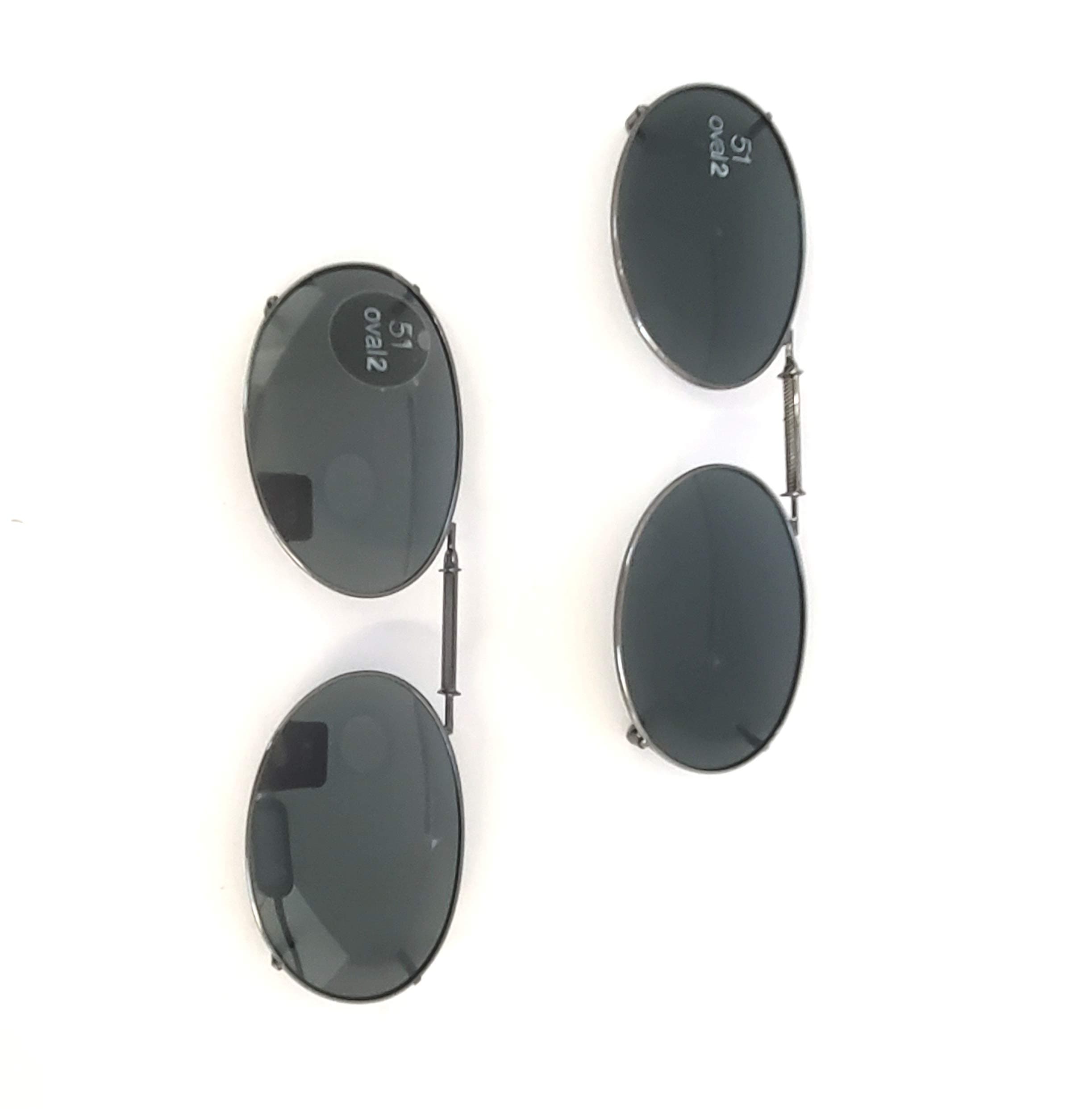 2 Pair Solar Shield Clip On Sunglasses 51 oval 2