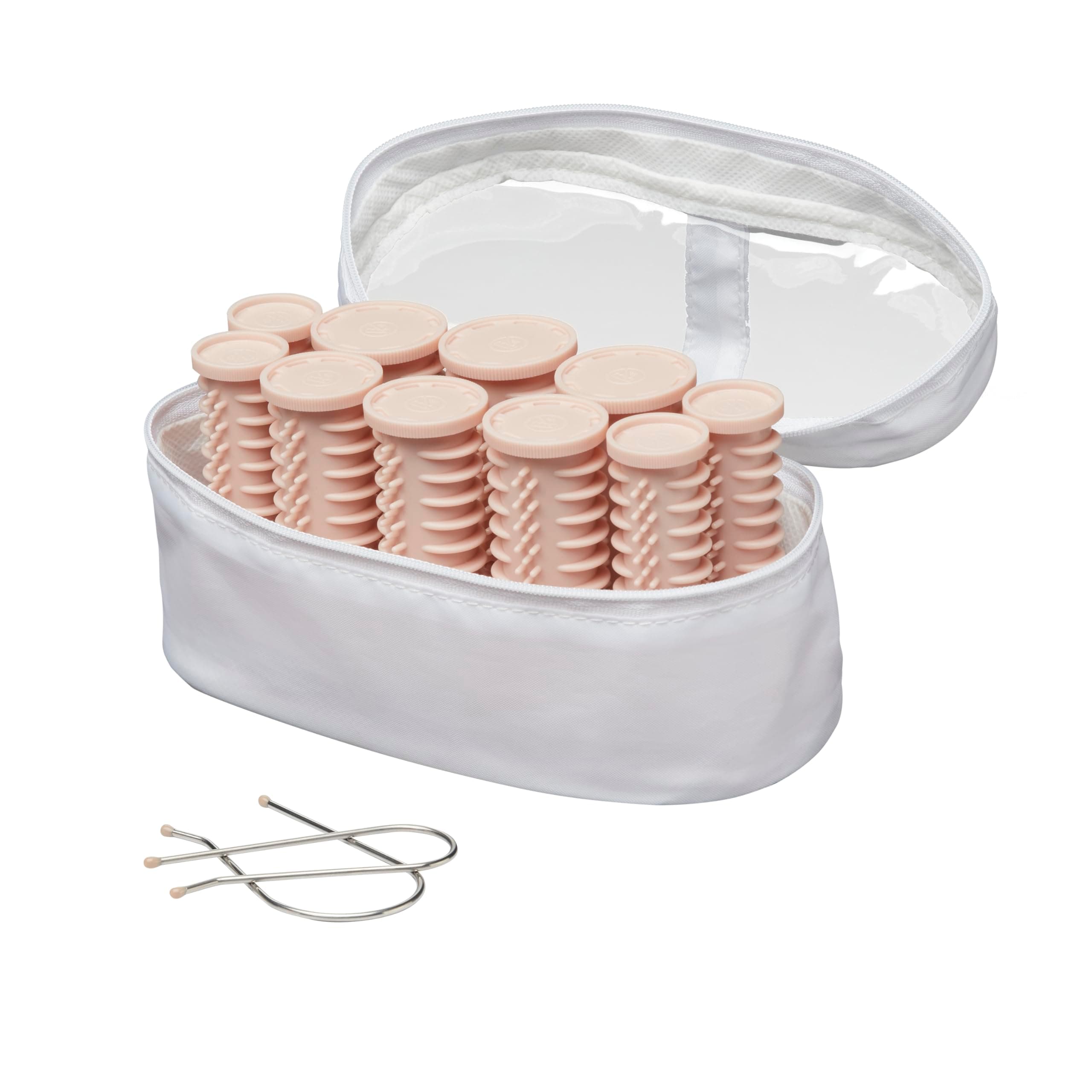 Instant Heat Compact Hot Rollers, Perfect For On-The-Go Styling, Pink, 1 Count