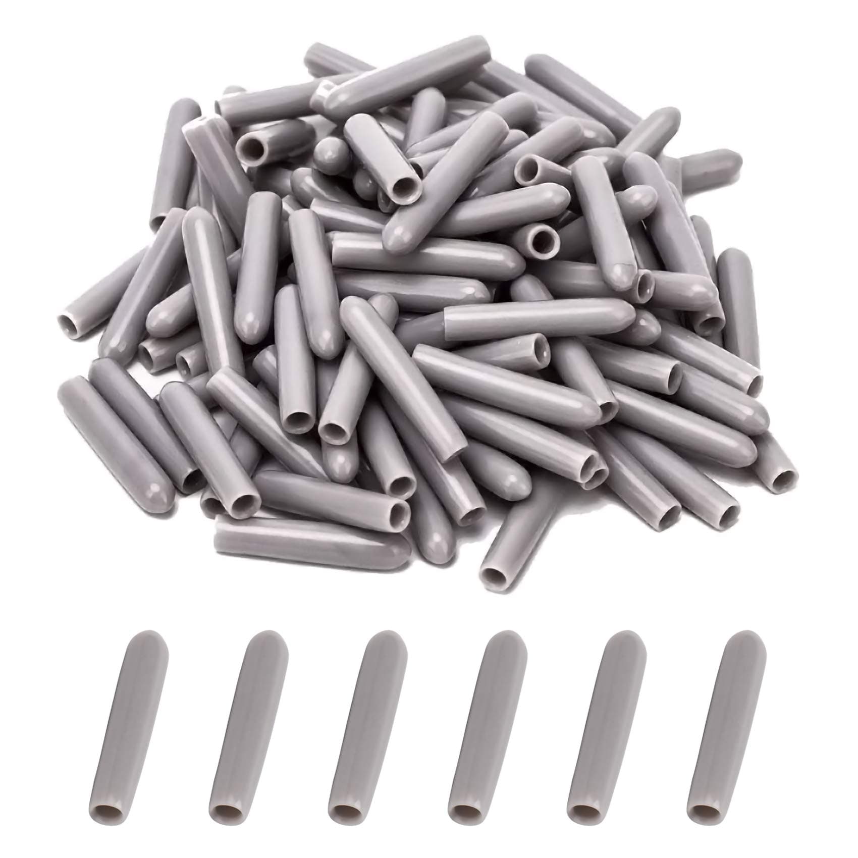 Dishwasher Rack Prong Caps (100 Pieces), Rust Protection, PVC Material, Gray