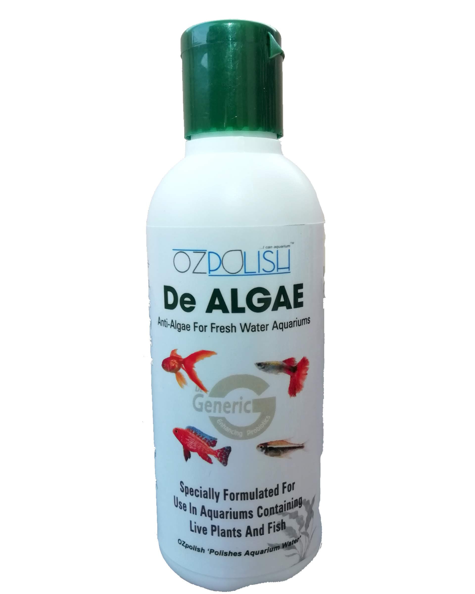 OZpolish De Algae by Aquatic Habitat | Aquarium Algae Remover; Liquid Algae Scraper for Fish Tank (Wet; 100 ml)�