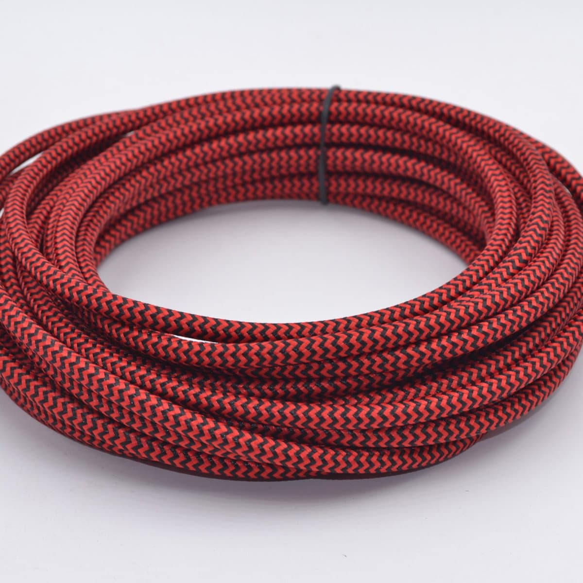 32.8ft Round 18/2 Rayon Covered Wire,HESSION Antique Industrial Electrical Cloth Cord,Vintage Style Lamp Cord Strands(Red and Black)