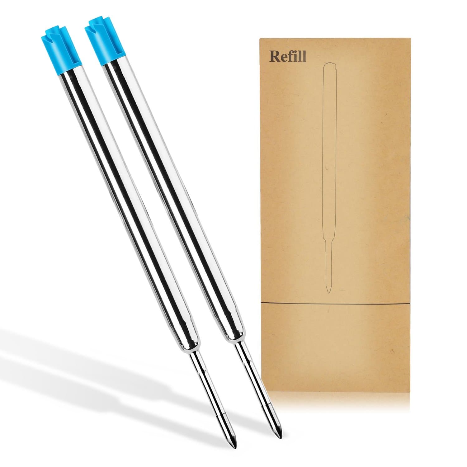 Keeswin Pack of 2 Rollerball Refills 0.7MM Blue