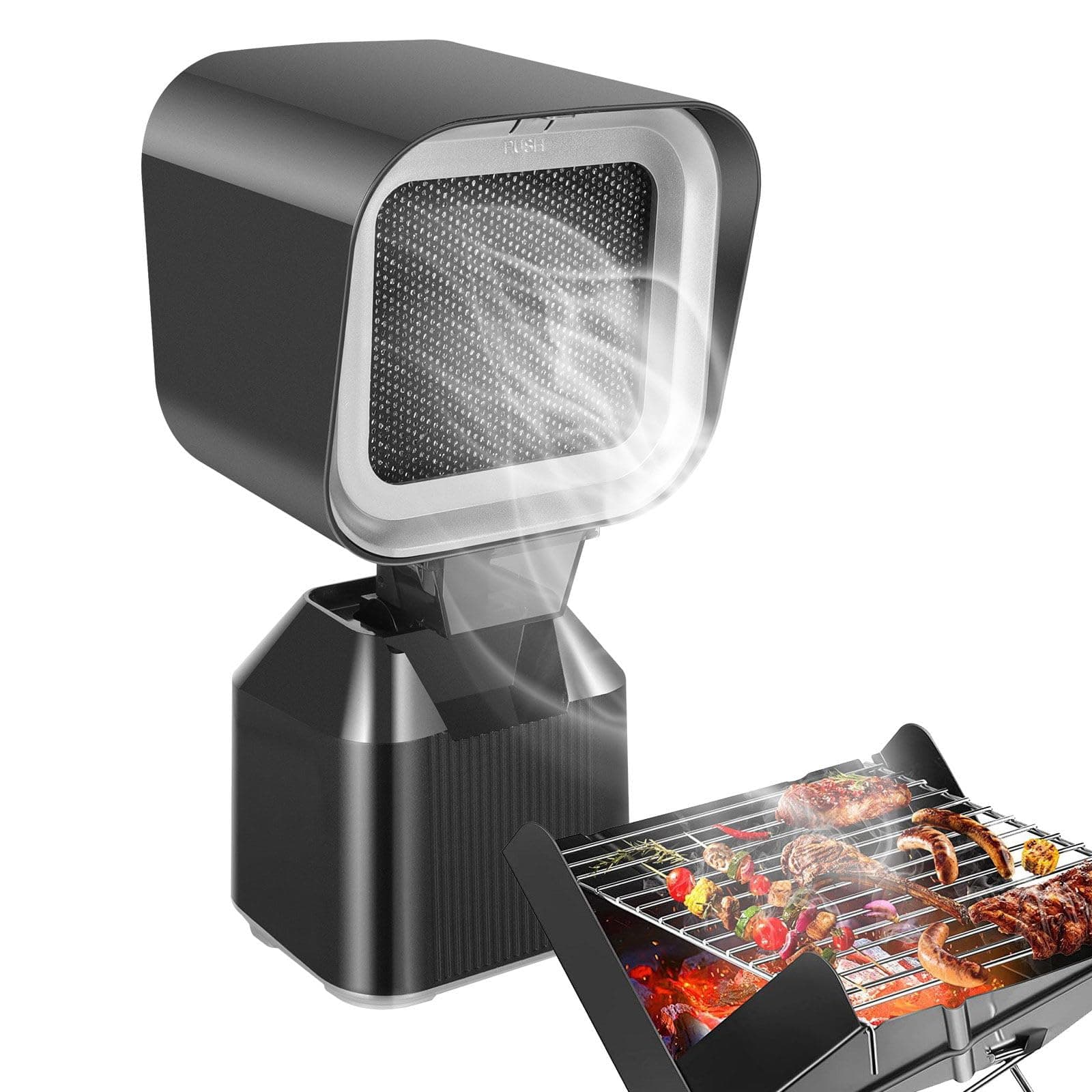 Portable Range Hood, Mini Desktop Range Hoods, 2 Speed Retractable Portable Kitchen Exhaust Fan with Detachable Aluminum Filter Oil Collection Cup for Indoor BBQ, Hot Pot, RV Cooking Smoke Extraction