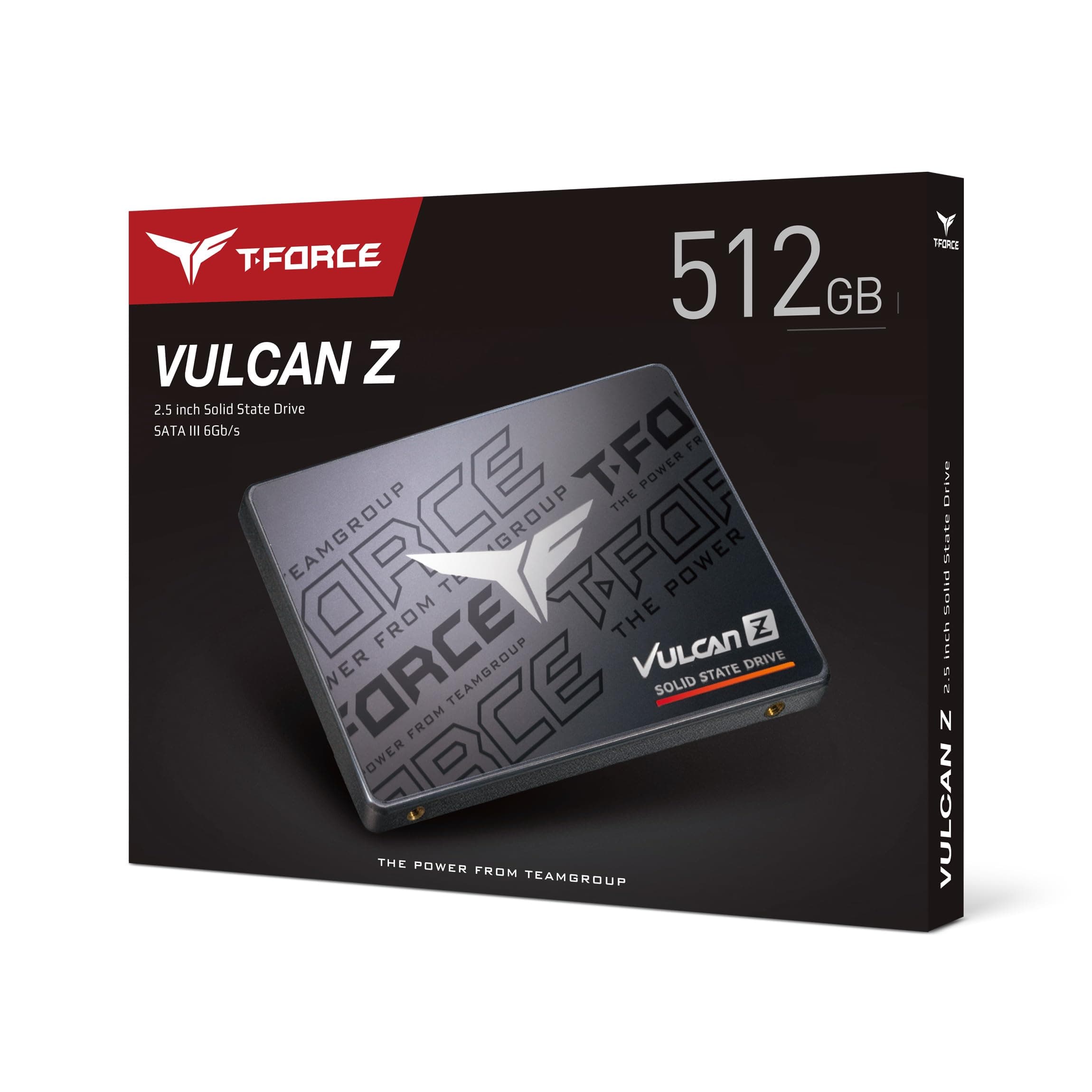 TEAMGROUP T-Force Vulcan Z 512GB SLC Cache 3D NAND TLC 2.5 Inch SATA III Internal Solid State Drive SSD (R/W Speed up to 530/470 MB/s) T253TZ512G0C101