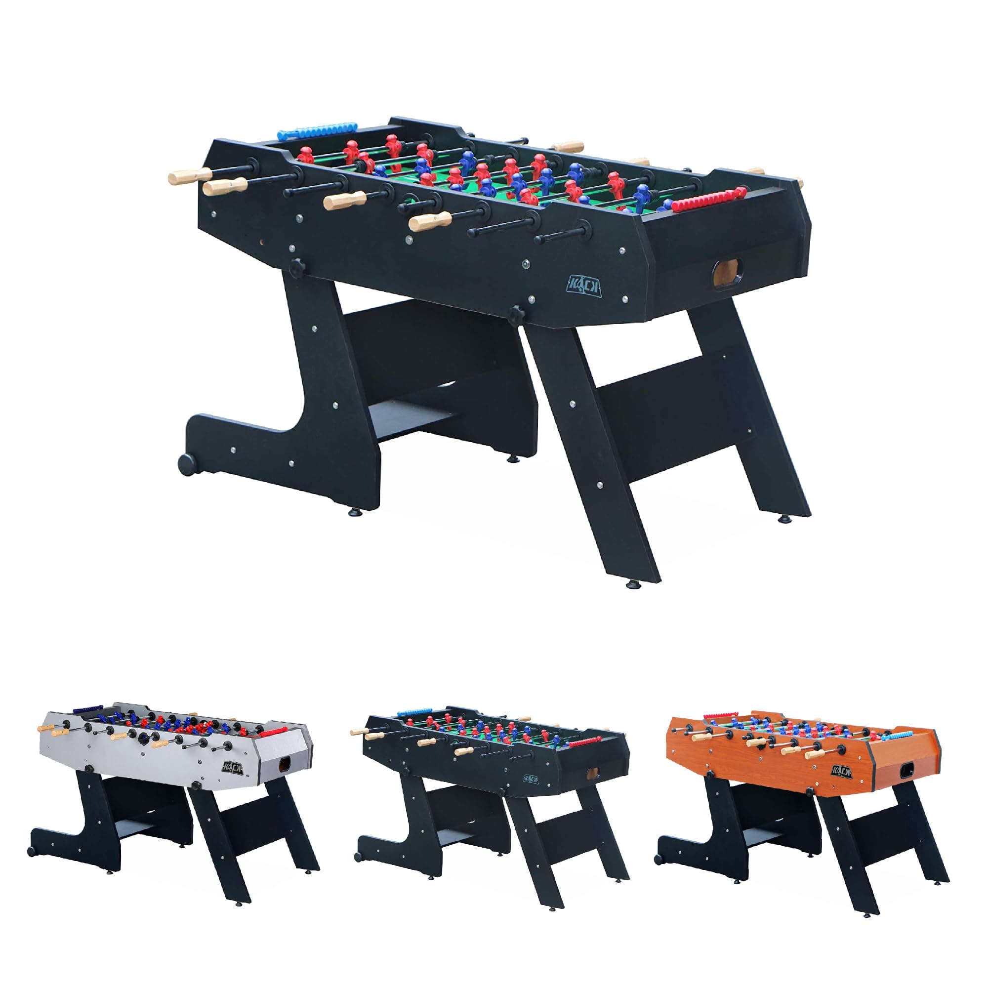 KICK Majesty 55" Folding Foosball Table (Jet Black)