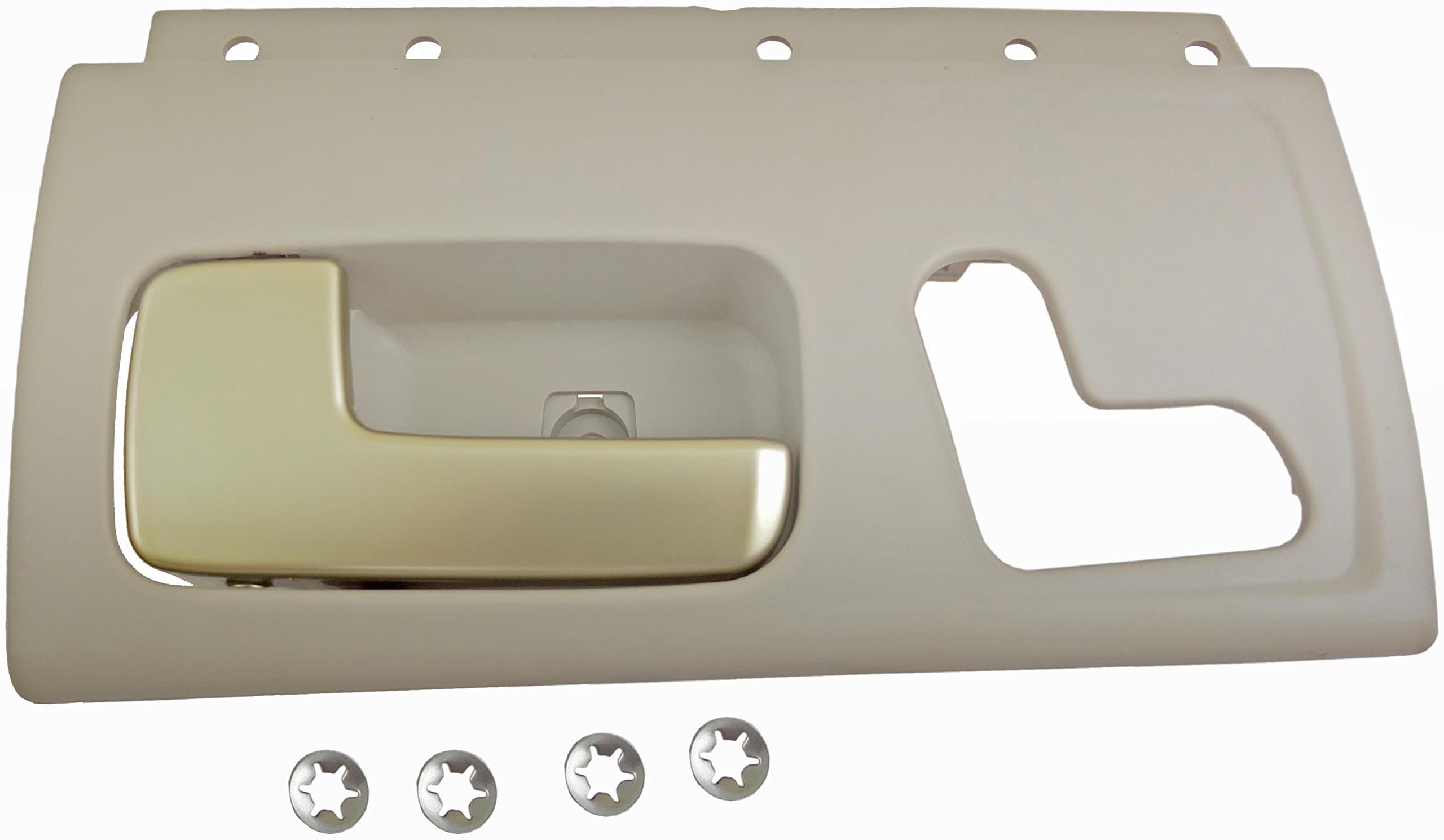 80470 front driver side interior door handle compatible with select lincoln models, beige; chrome