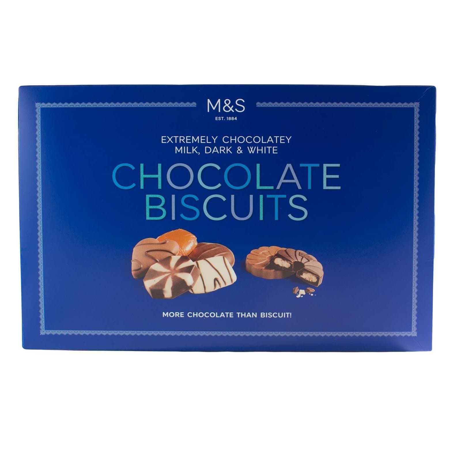 M&S / Marks & Spencer | Extremely Chocolatey Milk Dark & White Chocolate Biscuits 500g | From the UK