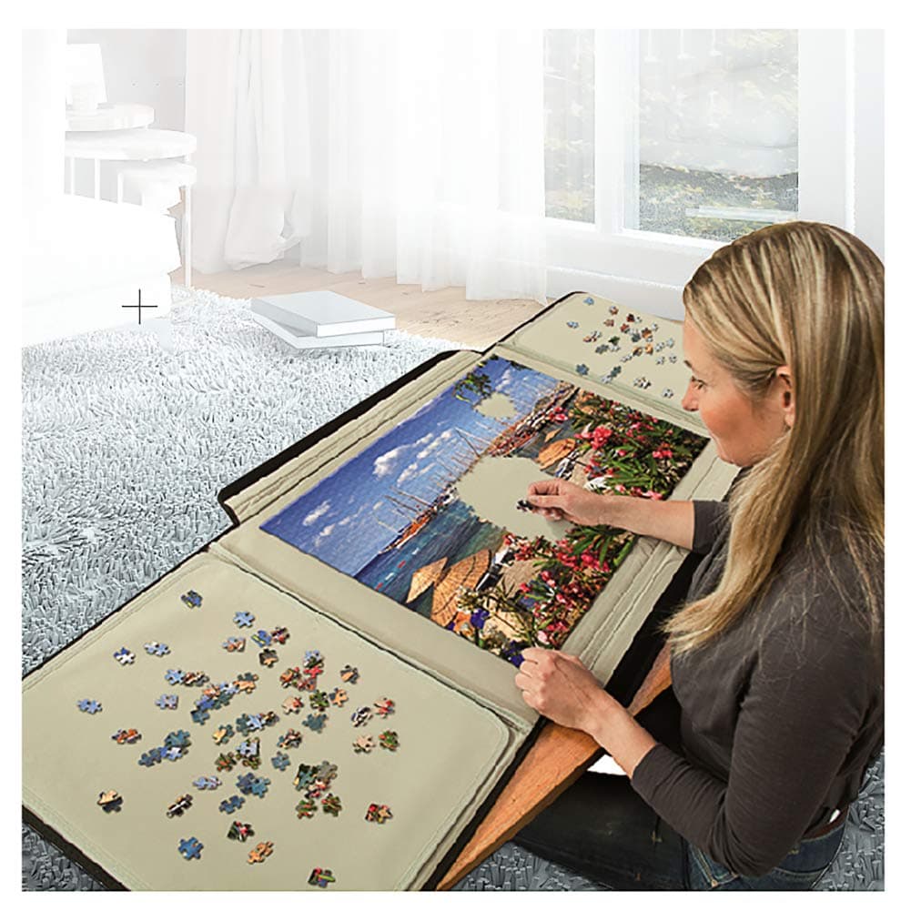 Jigsaw Puzzle case Puzzle Board, 1000/1500 Piece Puzzle Caddy Portable Puzzle Storage Case, Best Gift for Puzzle Lovers and Adult Children,1000 pc 31.8x21.7 inch