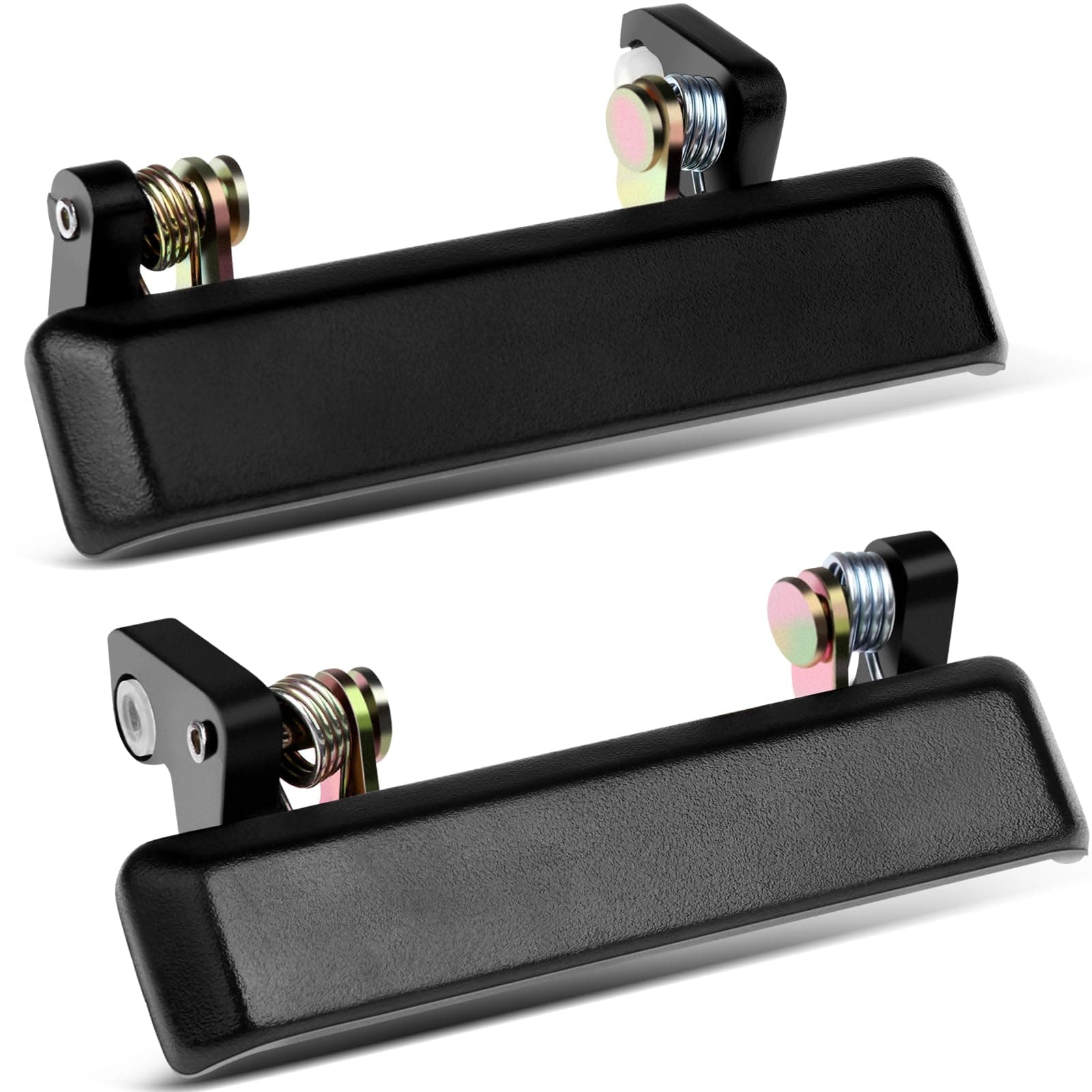 cciyu Door Handles Exterior Front Driver Passenger Side Replacement for 1986-1995 for Suzuki Samurai 8282083000 Black(2pcs)