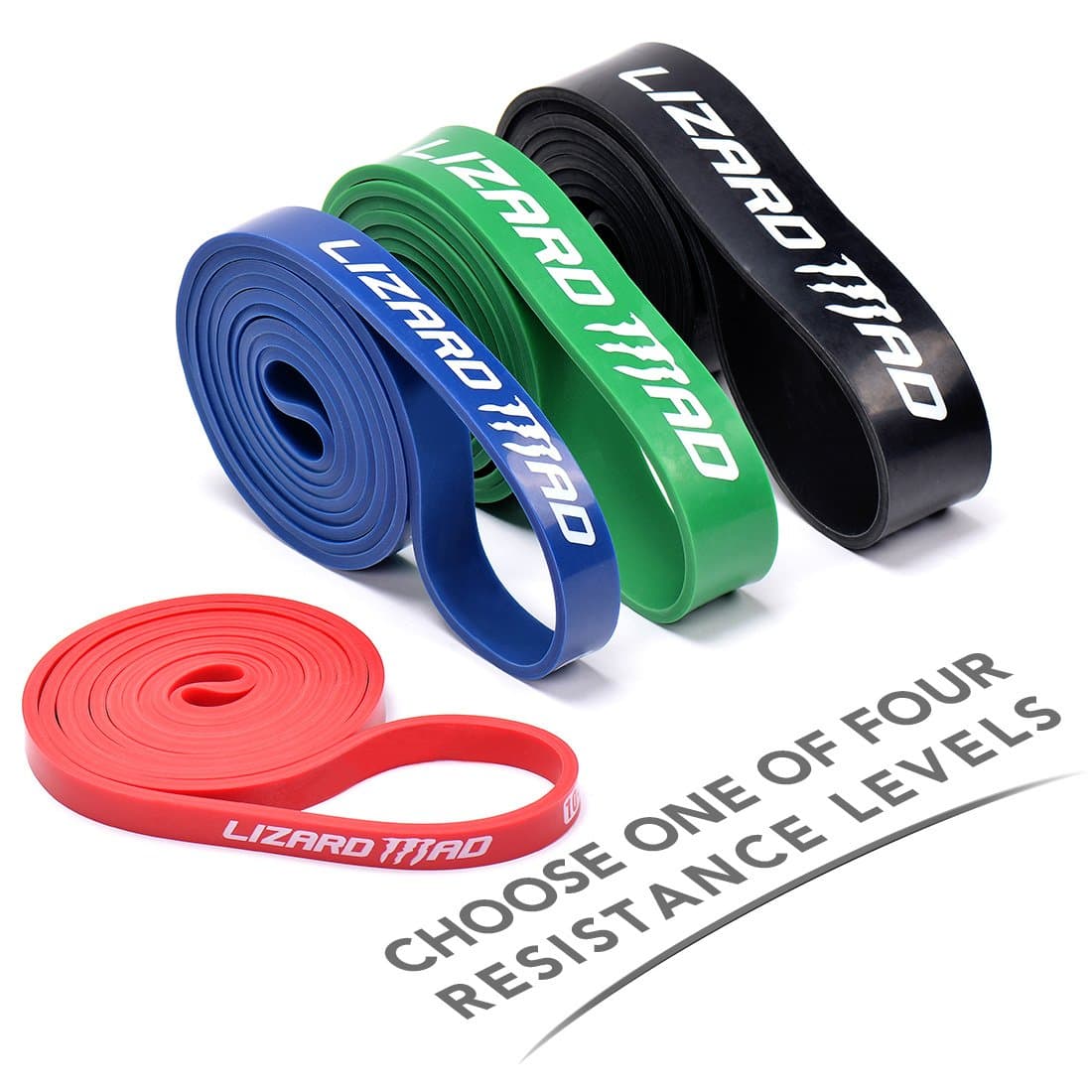 Pull Up Assist Band, LizardMad Natural Latex Mobility Band - Stretch Resistance Band - Powerlifting Bands - Extra Durable and Perfect for Resistance Training - SINGLE or SET (Green 40-80LBS)