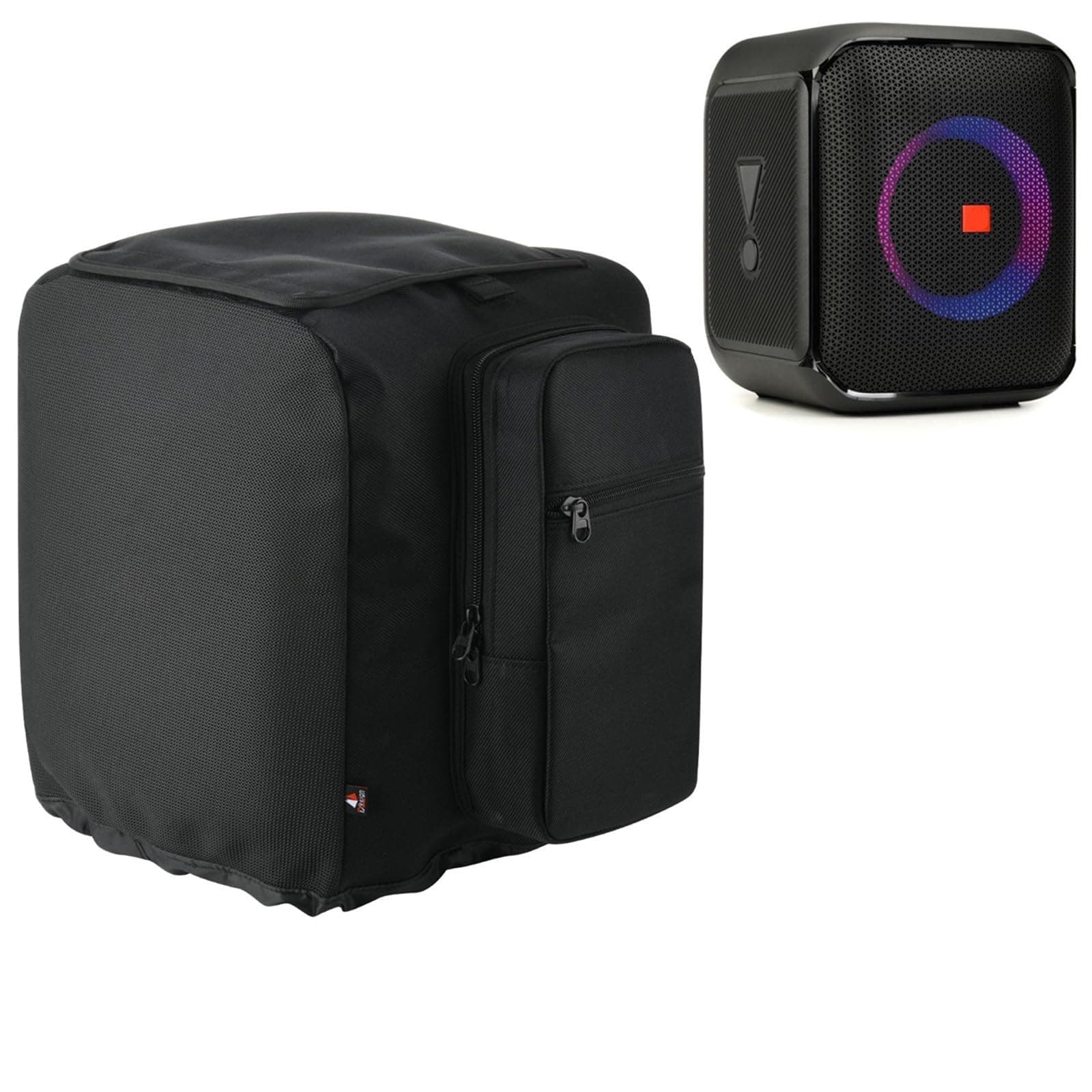 TXEsign Speaker Cover Protective Speaker Case for JBL PartyBox Encore Essential Portable Party Speaker Replacement Bag Speaker Slip with Side Microphone Storage Bag for Microphones Cable Accessories