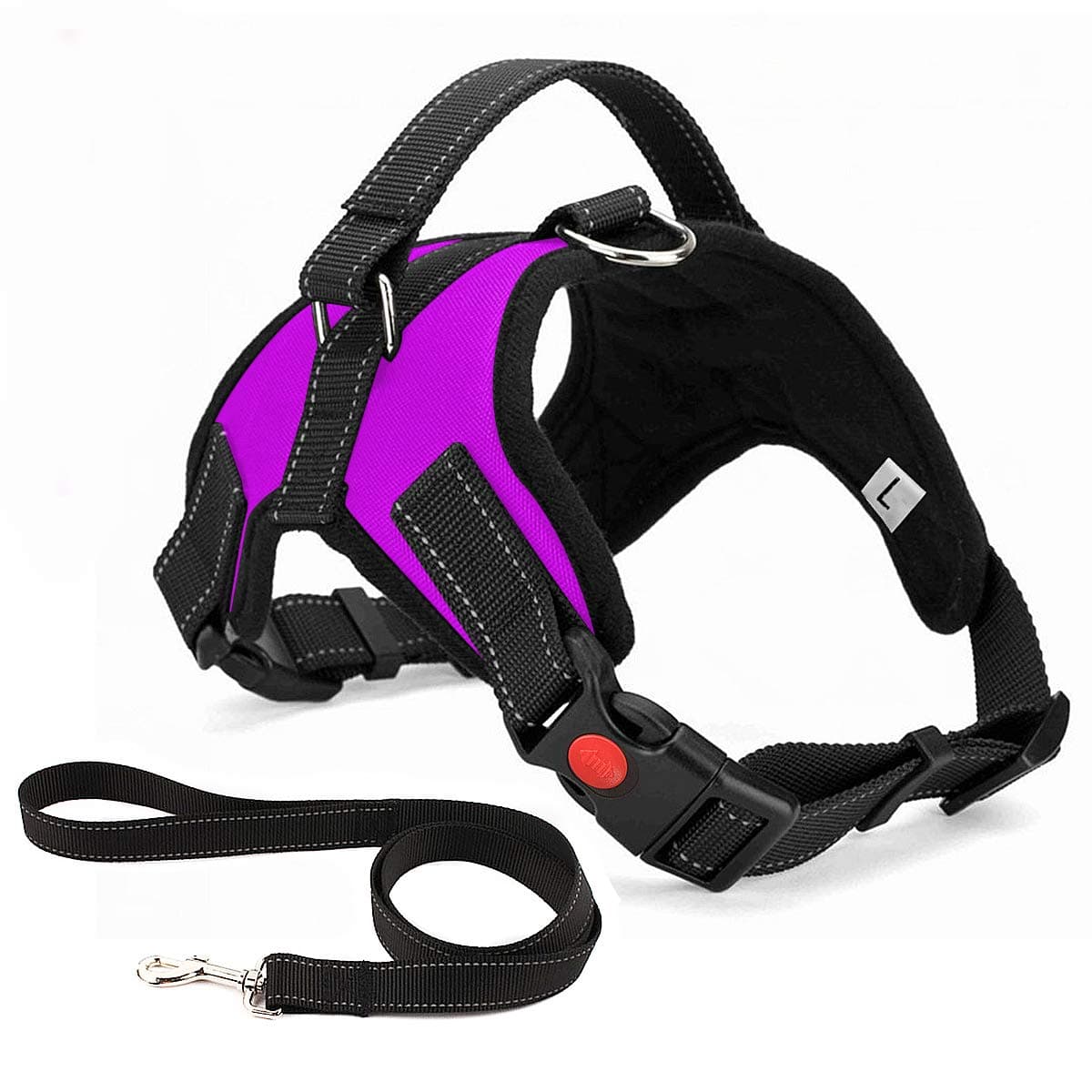 Musonic No Pull Dog Harness Breathable Adjustable Comfort Free Leash Included...