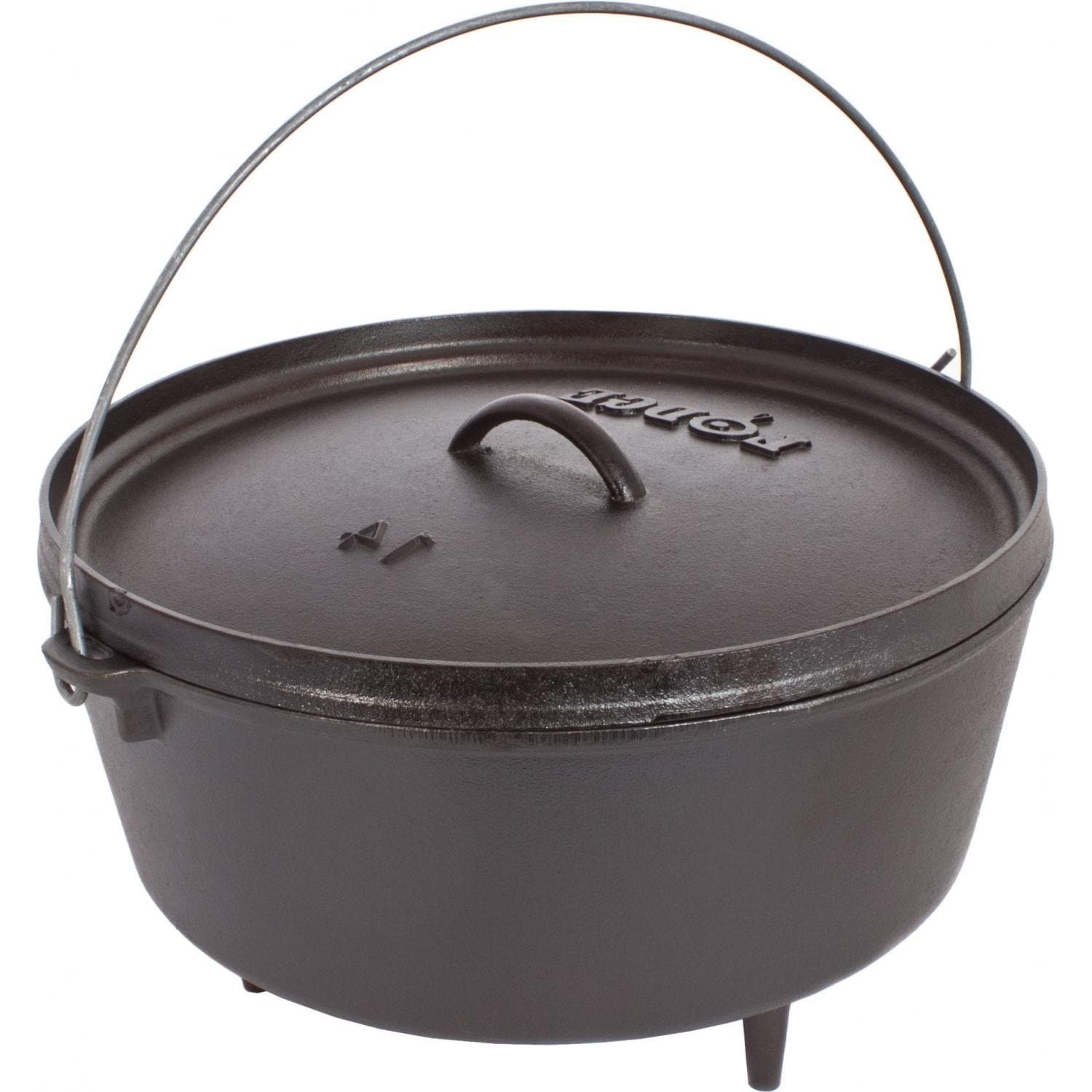 35.65 cm / 9.46 litre / 10 quart Pre-Seasoned Cast Iron Outdoor/Camp Deep Dutch Oven