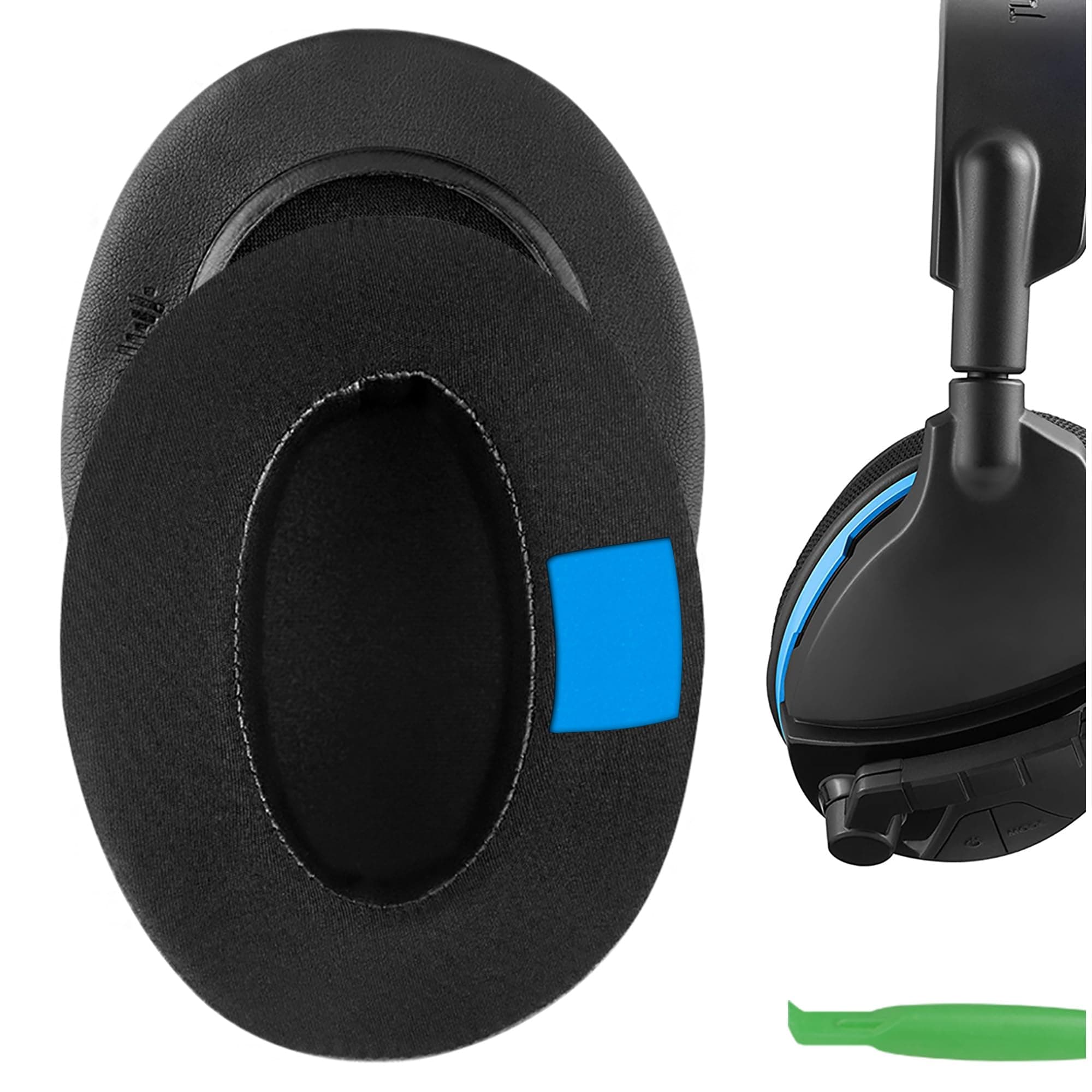 Geekria Sport Extra Thick Cooling Gel Replacement Ear Pads Compatible with Turtle Beach Stealth, Ear Force, Call of Duty, Recon Series Headphones, Ear Cushions, Repair Parts (Black)