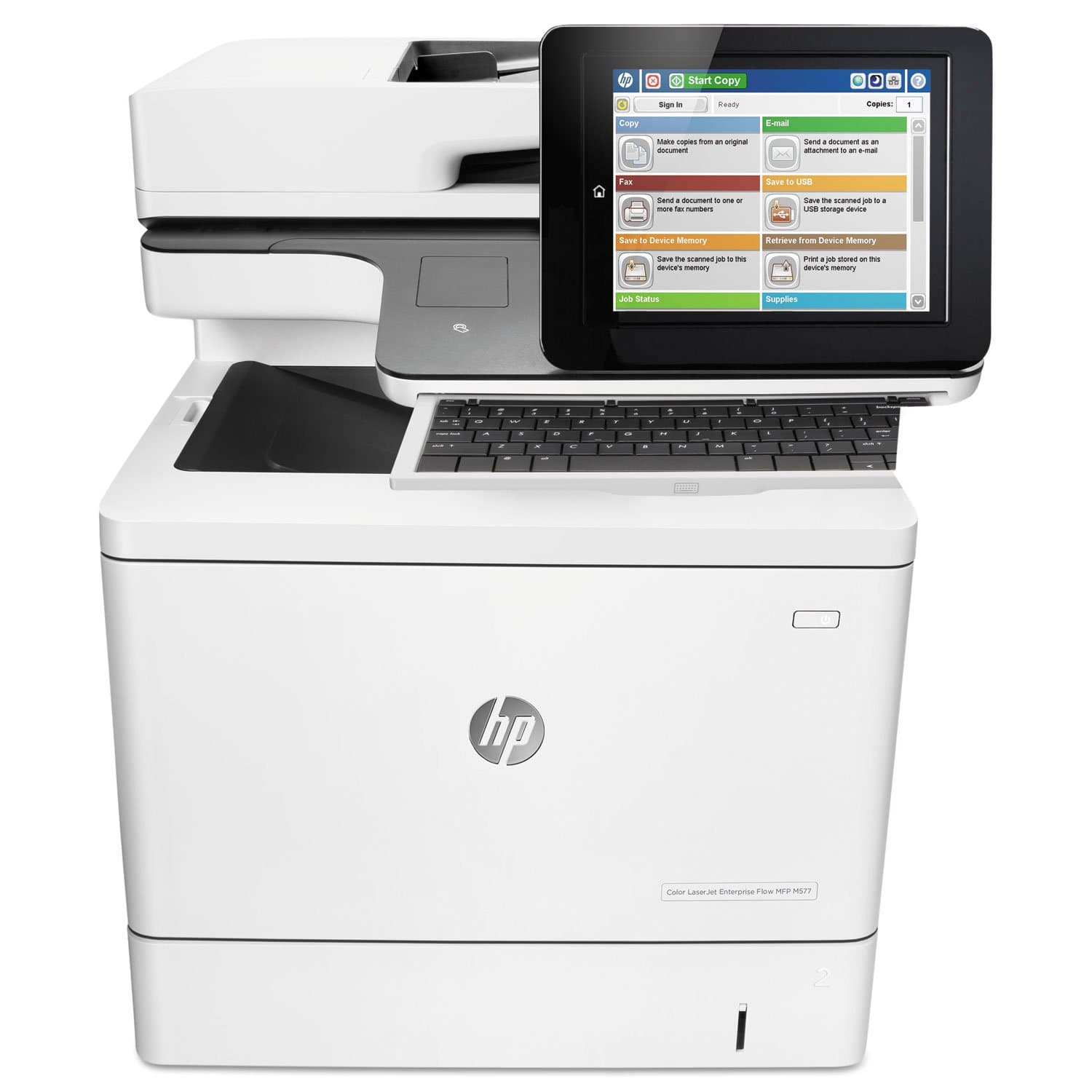 HP Color LaserJet Enterprise Flow MFP M577z | Streamline complicated workflows | Fast scan speeds | Built-in OCR software (B5L48A)
