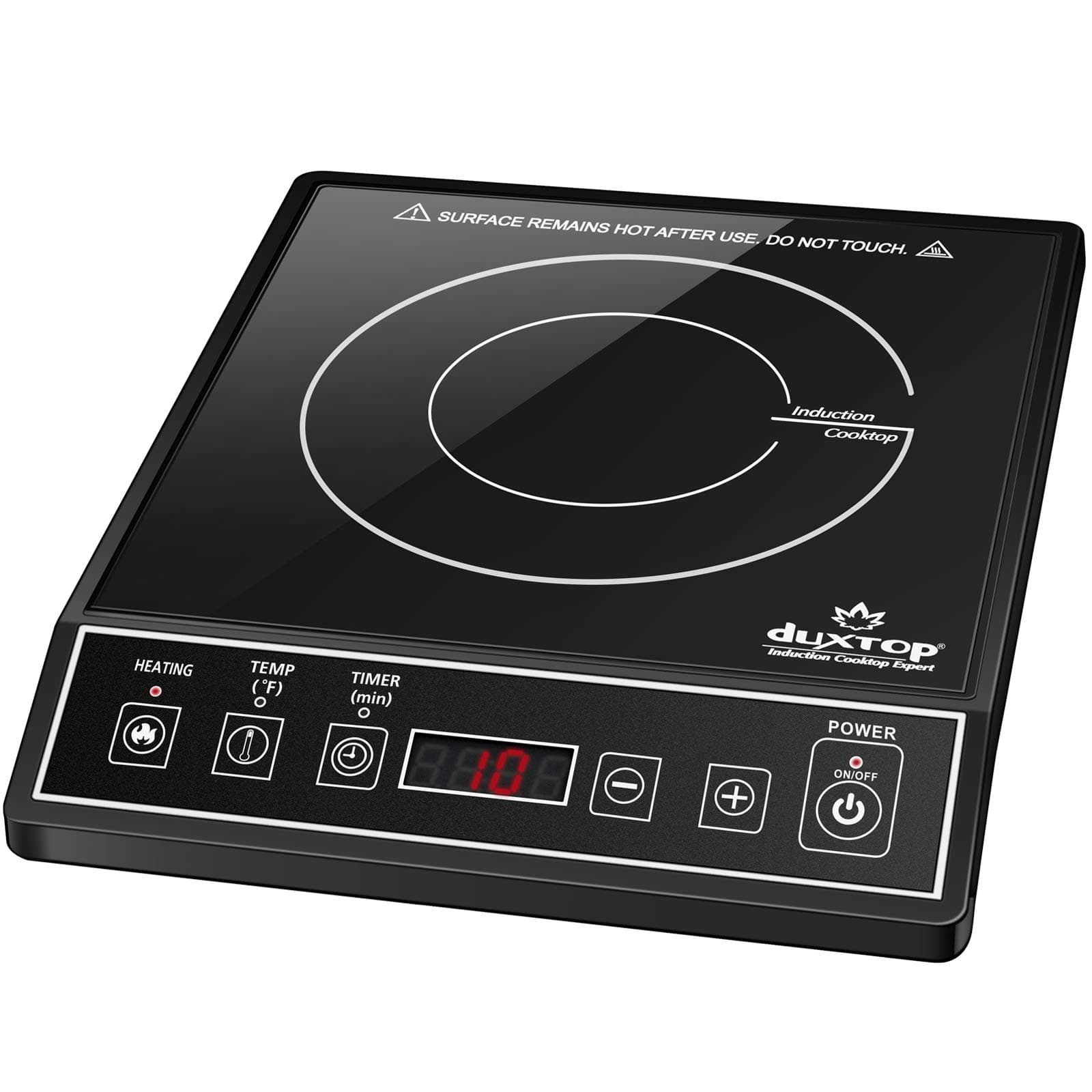 duxtop-Duxtop Induction Hob, Touch Portable Electric Hob with Sensor Induction Hob 2100 Watt, 15 Temperature Levels, 15 Power Levels, 180 Minute Timer Function, Safety Lock Design 9100MC