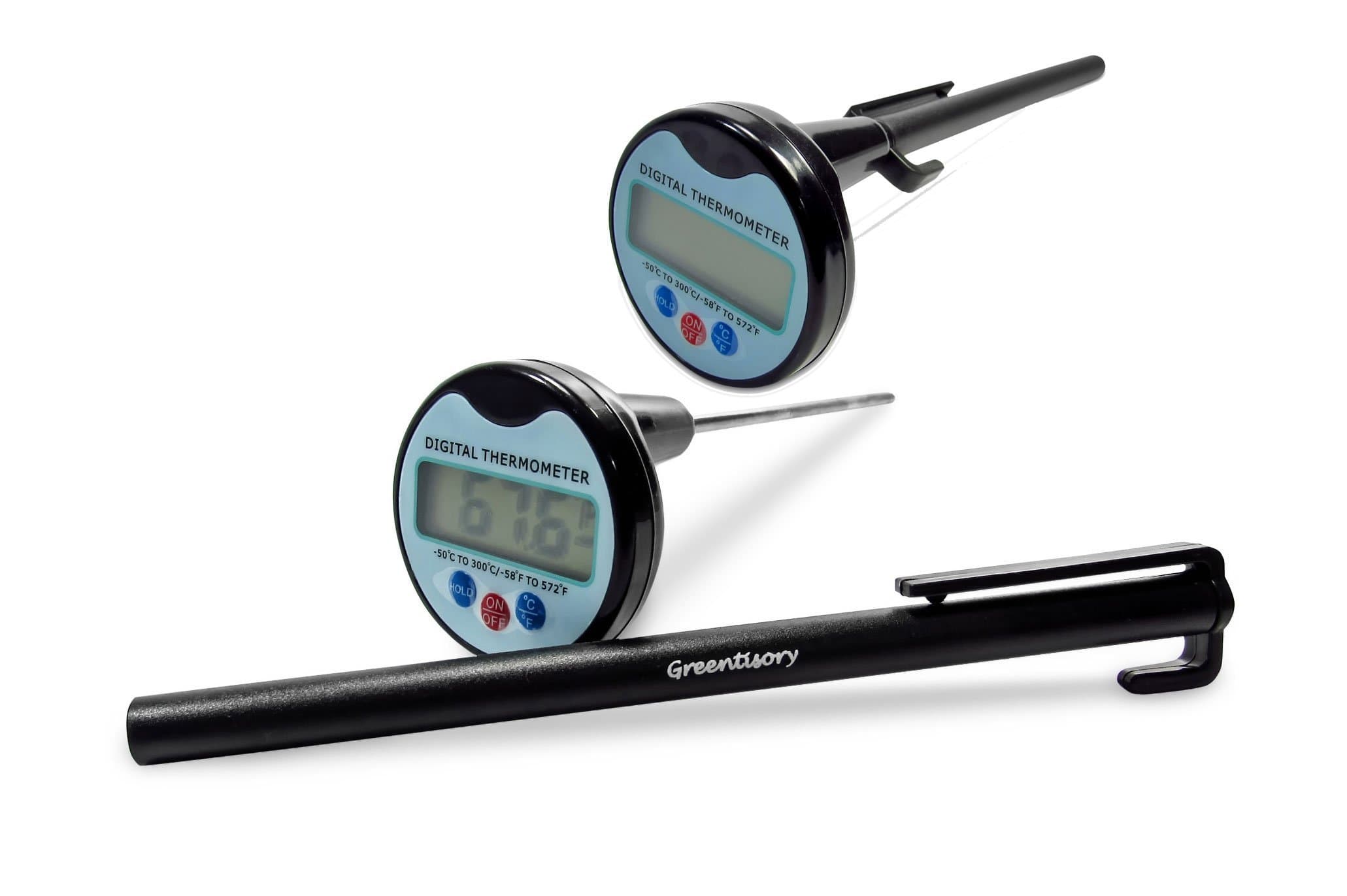 Greentisory Instant Read Kitchen and BBQ Grill Digital Meat Thermometer