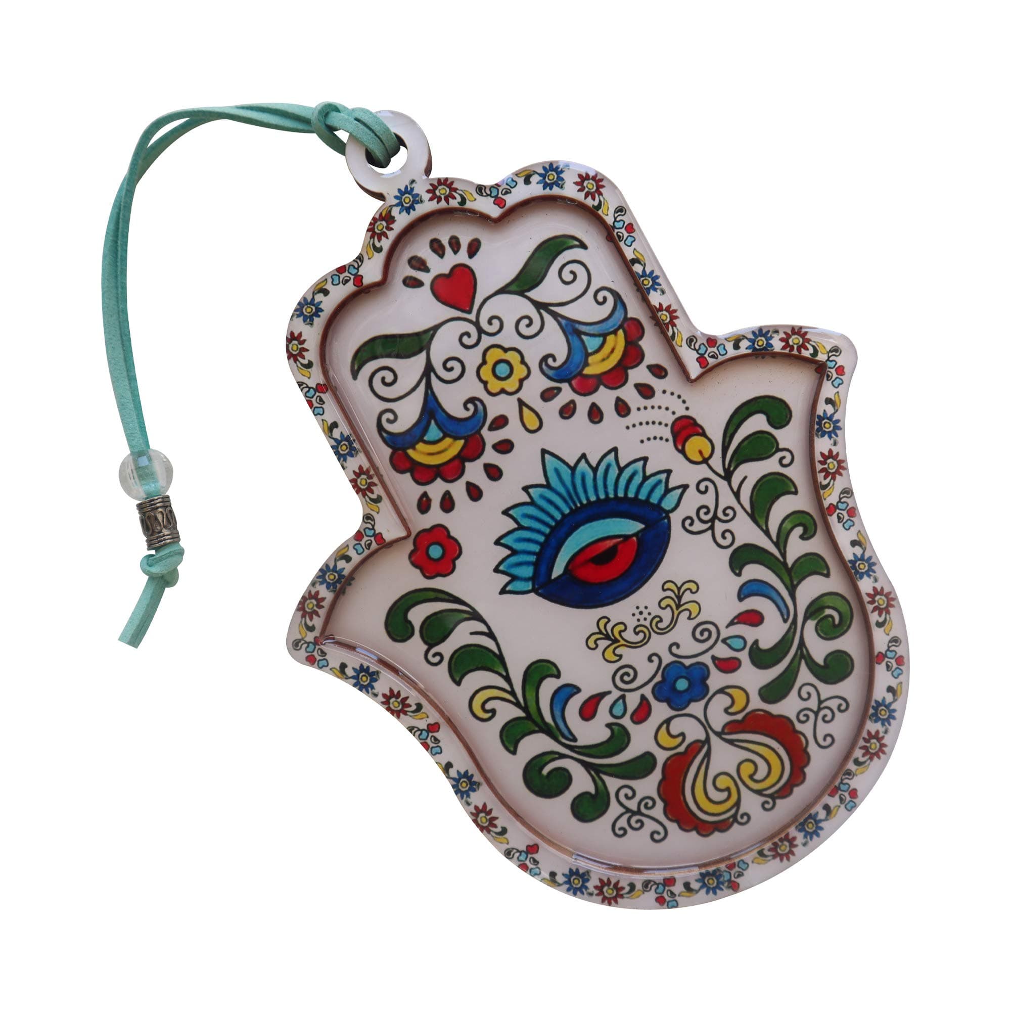 Artistic Hamsa Hand Wall Decor Hanging Priestly Blessing Evil Eye Protection for Home & Gift 6.5"